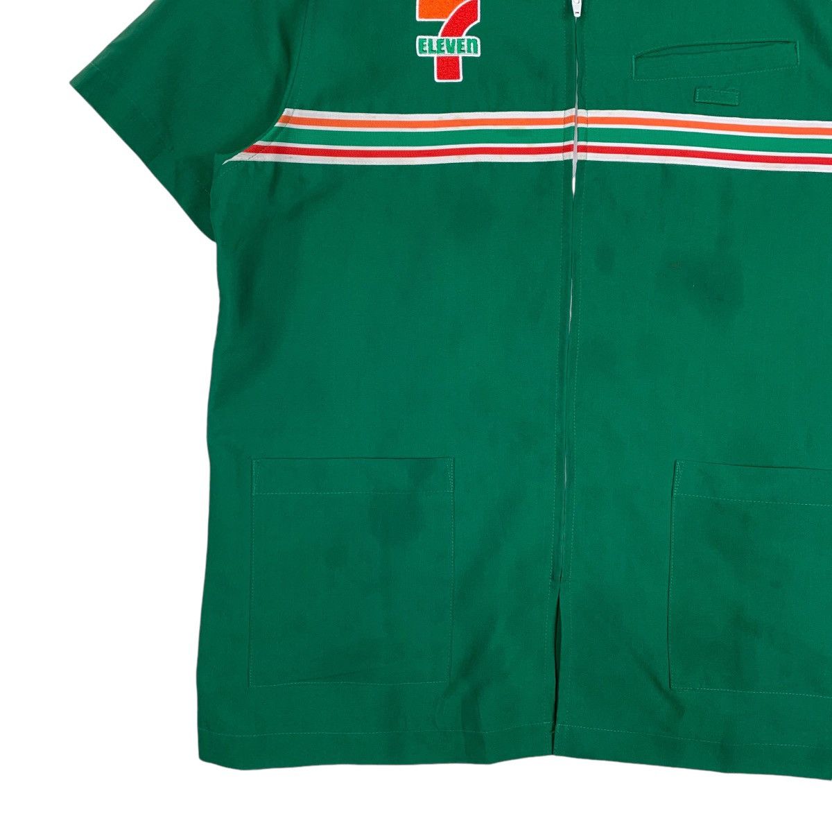 Japanese Brand Vintage 7 Eleven Japan Uniform Zipper Shirt Size US L / EU 52-54 / 3 - 3 Thumbnail