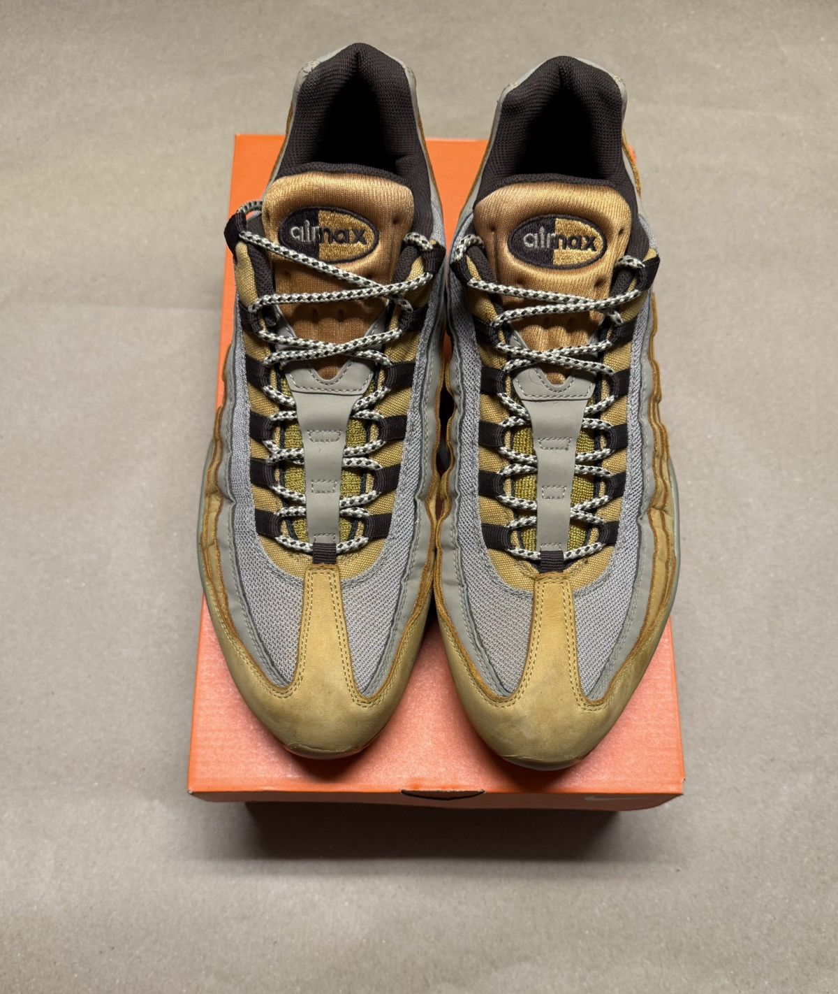 Nike Nike Air Max 95 Premium Wheat size 14 men’s running Rare! Size US 14 / EU 47 - 3 Thumbnail