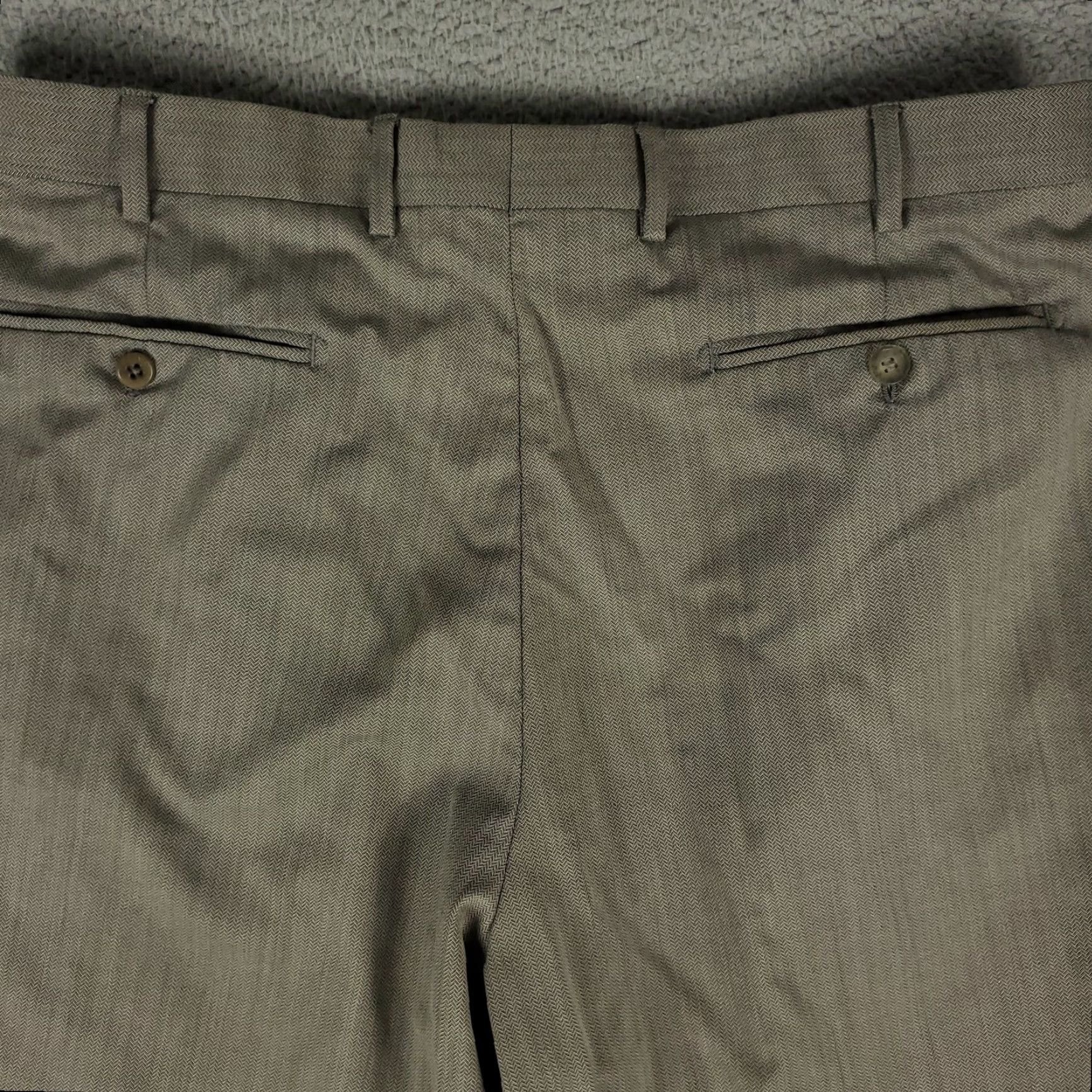 Zanella VINTAGE Zanella Dress Pants Mens 36 Wool Gray Classic Trousers Business Formal Workwear Italy Size US 36 / EU 52 - 4 Thumbnail