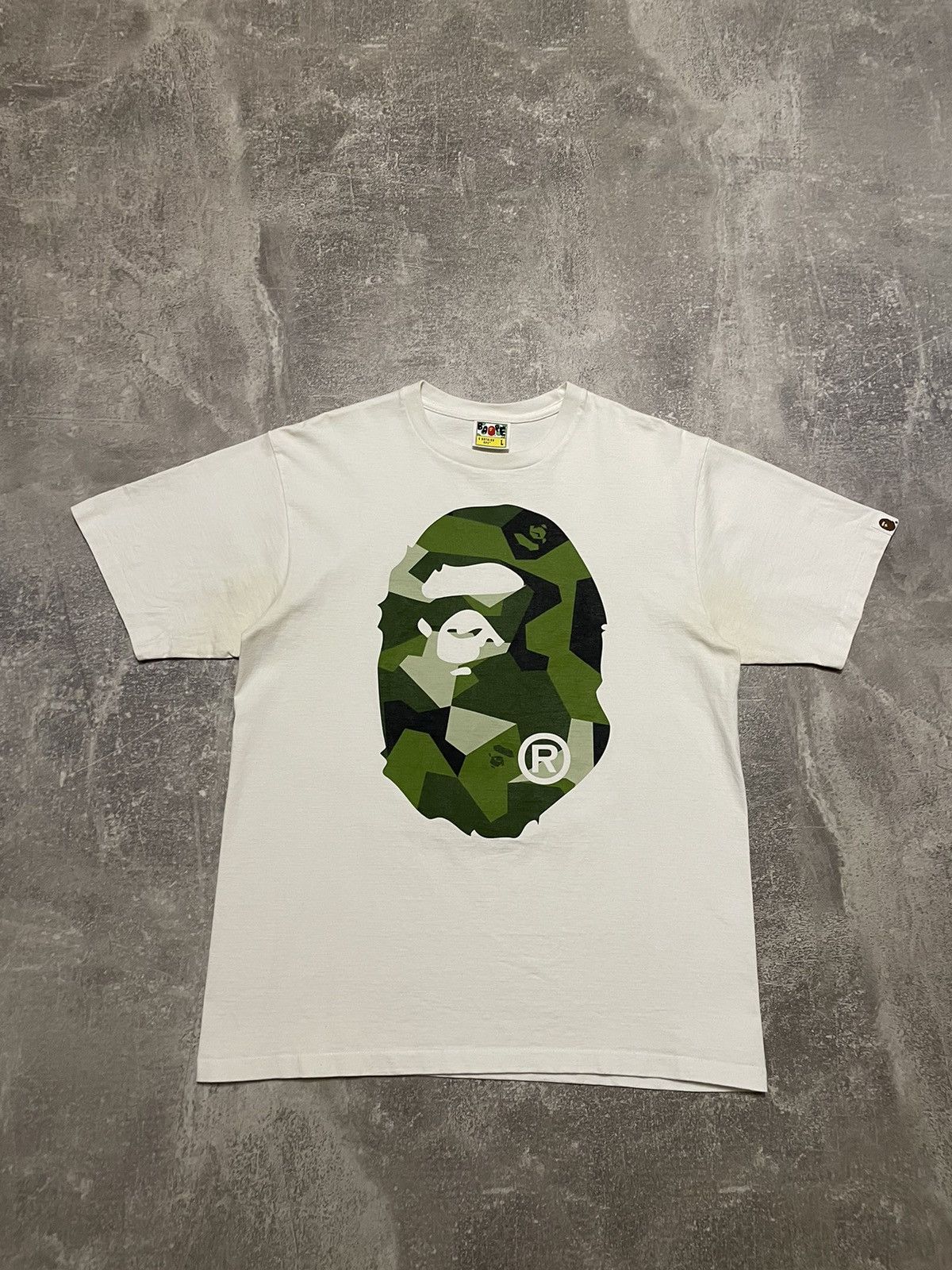 Bape Splinter Camo Big Ape Head Tee Size US L / EU 52-54 / 3 - 1 Thumbnail