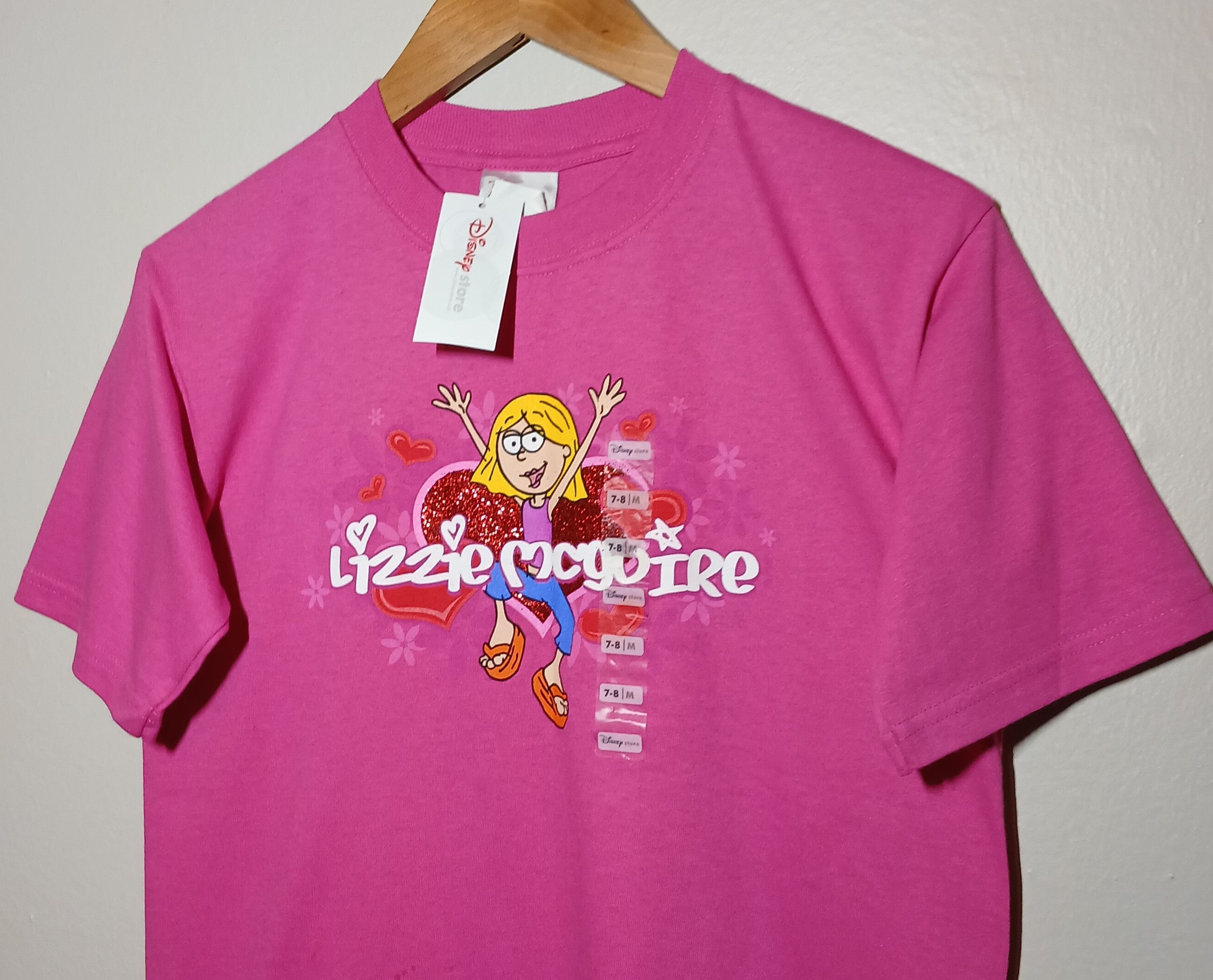 image of Disney Vintage Lizze Mcquire T-Shirt in Pink, Women's (Size Small)