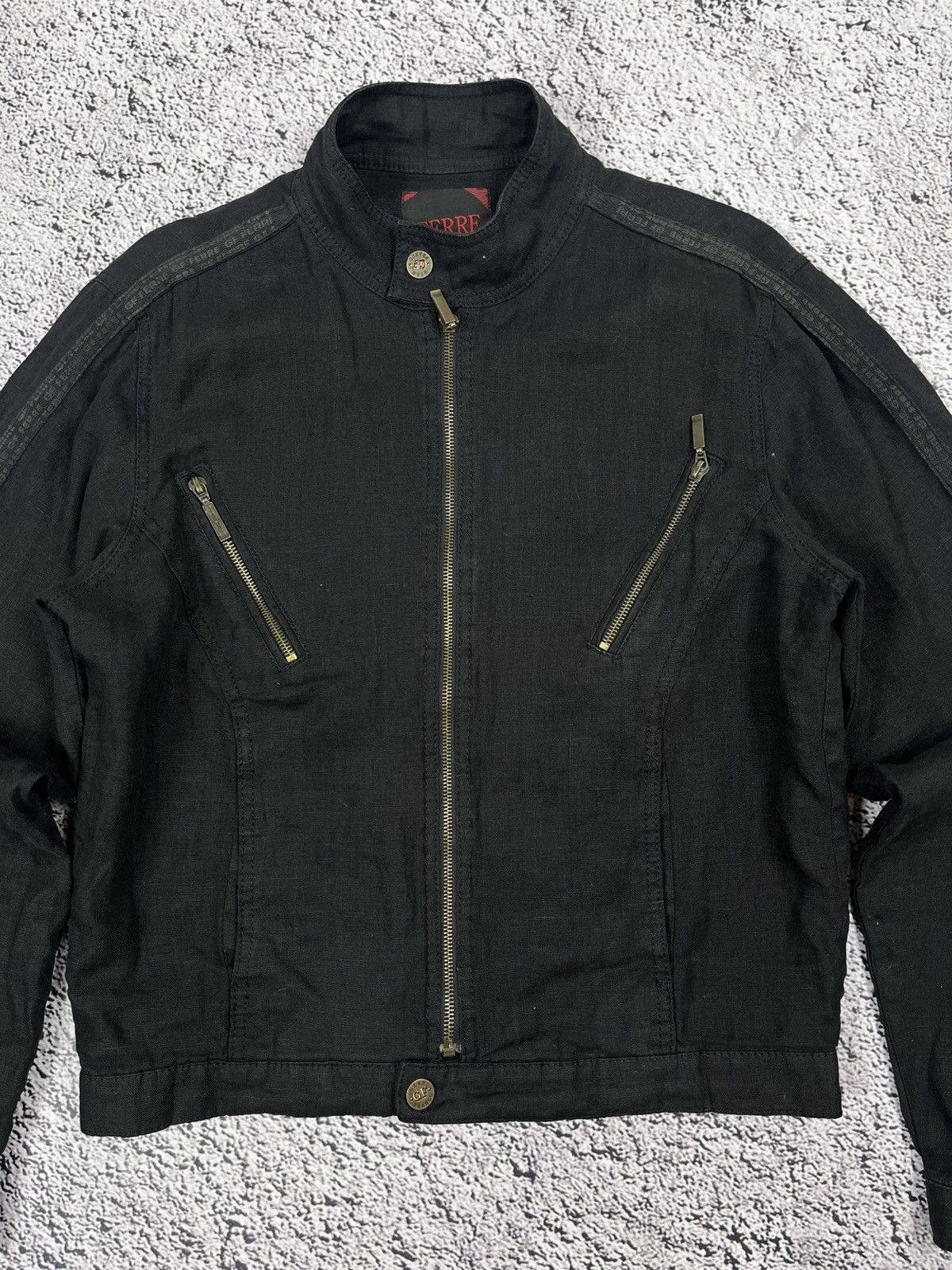 Ferre Vintage GF Ferre Linen Jacket Union Jack Punk Y2K Italy S Size US S / EU 44-46 / 1 - 6 Thumbnail