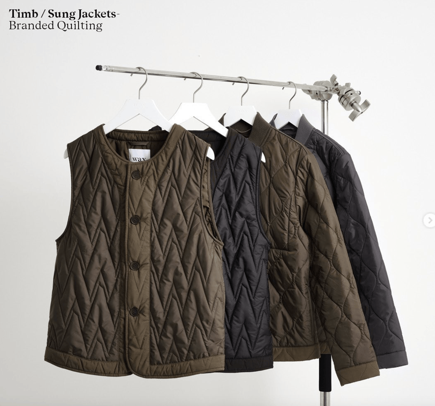 Wax London Wax London Sung Quilted Gilet (Khaki) Size US S / EU 44-46 / 1 - 3 Thumbnail