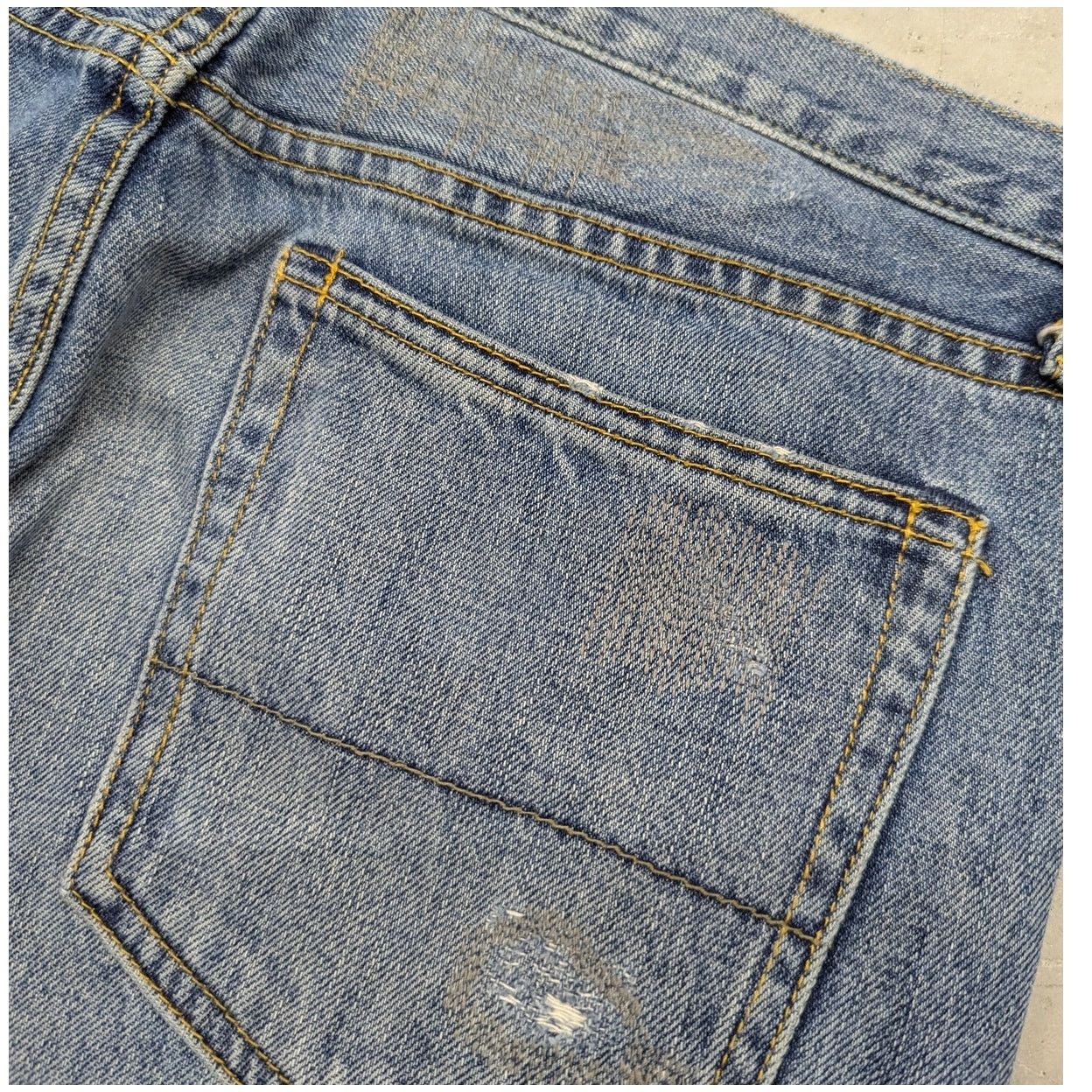 Gap × NSF NSF x GAP Collaboration Faded Sashiko Boro Stitch Patch Jean Size US 31 - 6 Thumbnail