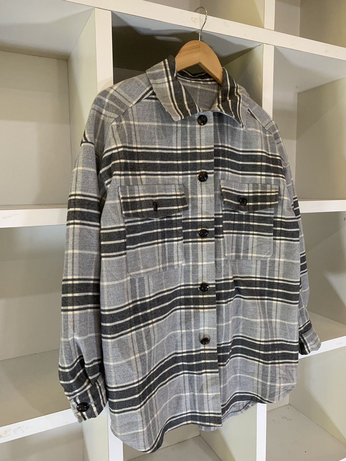 Flannel × GU Flannel Button Jacket Size US L / EU 52-54 / 3 - 4 Thumbnail