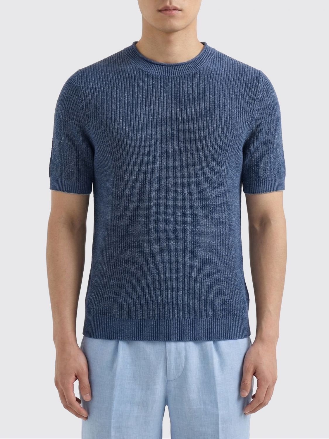 Brunello Cucinelli Brunello Cucinelli Sweater Men Blue Size US M / EU 48-50 / 2 - 1 Thumbnail