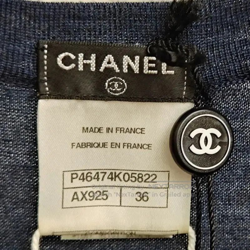Chanel Chanel Navy Wool Long Sleeve Dress . Size S / US 4 / IT 40 - 7 Thumbnail