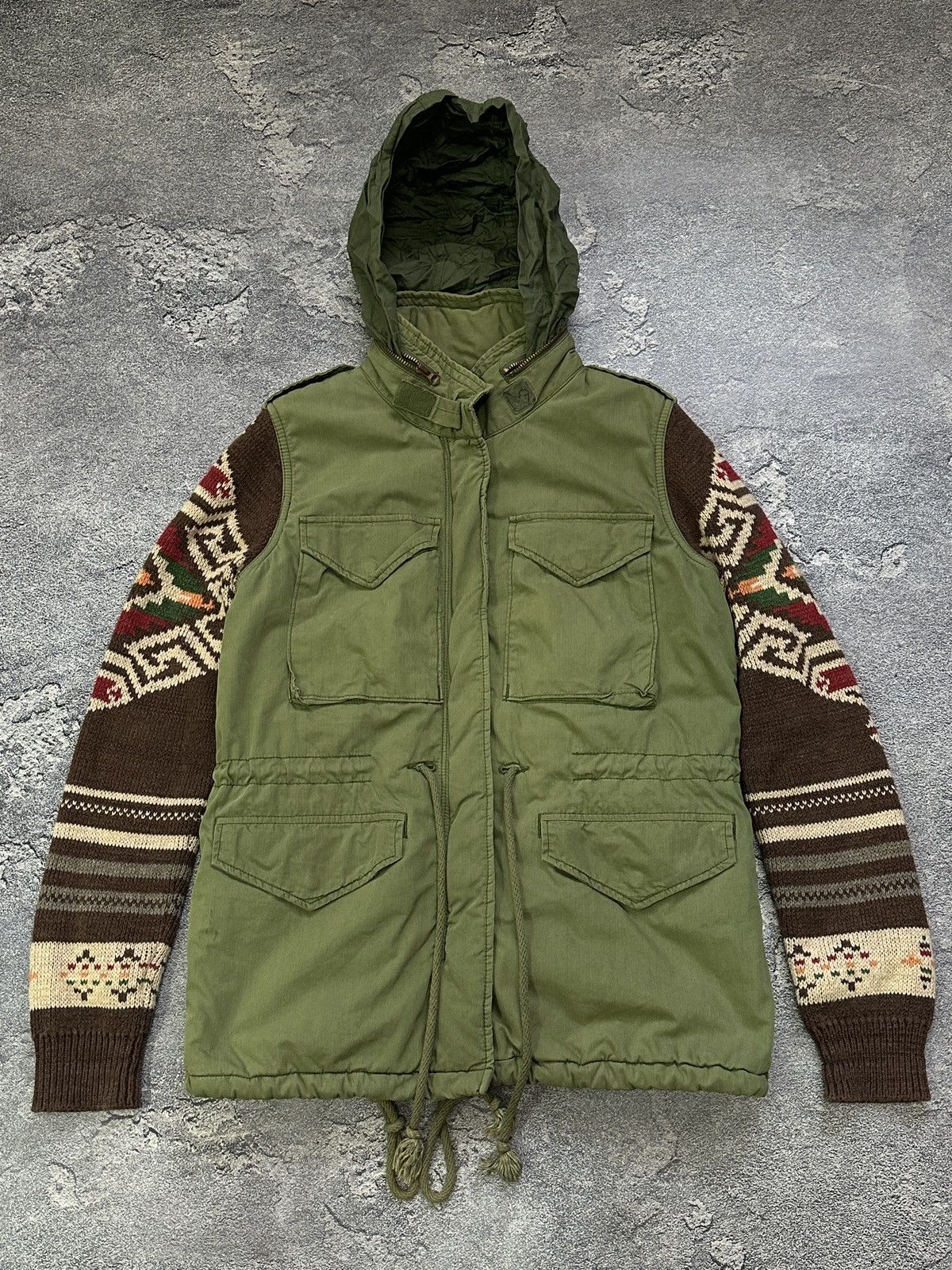 Denim & Supply Ralph Lauren Denim & Supply Ralph Lauren Aztec Sleeve M-65 Jacket L Size S / US 4 / IT 40 - 1 Thumbnail