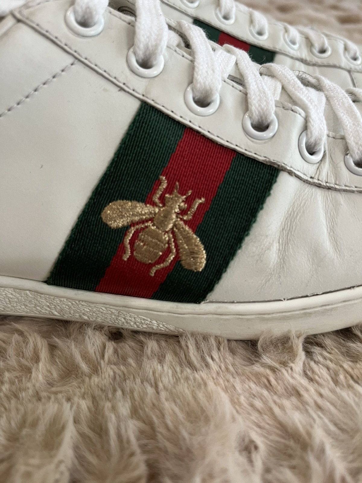 Gucci Women's Gucci Ace sneaker with bee Size US 8.5 / IT 38.5 - 2 Thumbnail