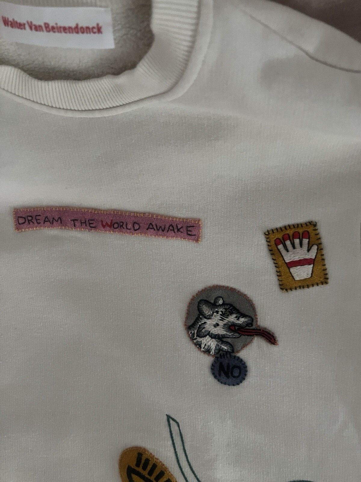 Walter Van Beirendonck Dream The World Awake Sweater With Appliques Size US L / EU 52-54 / 3 - 8 Thumbnail