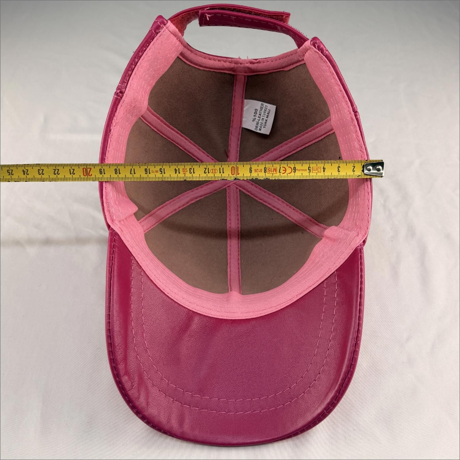 Other NEW Pink Leather Baseball Cap - Premium Hat 093 Size ONE SIZE - 7 Thumbnail