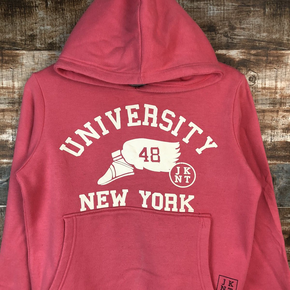 Japanese Brand BPKT11970 University New York Pink Hoodie #A2018 Size US S / EU 44-46 / 1 - 5 Thumbnail