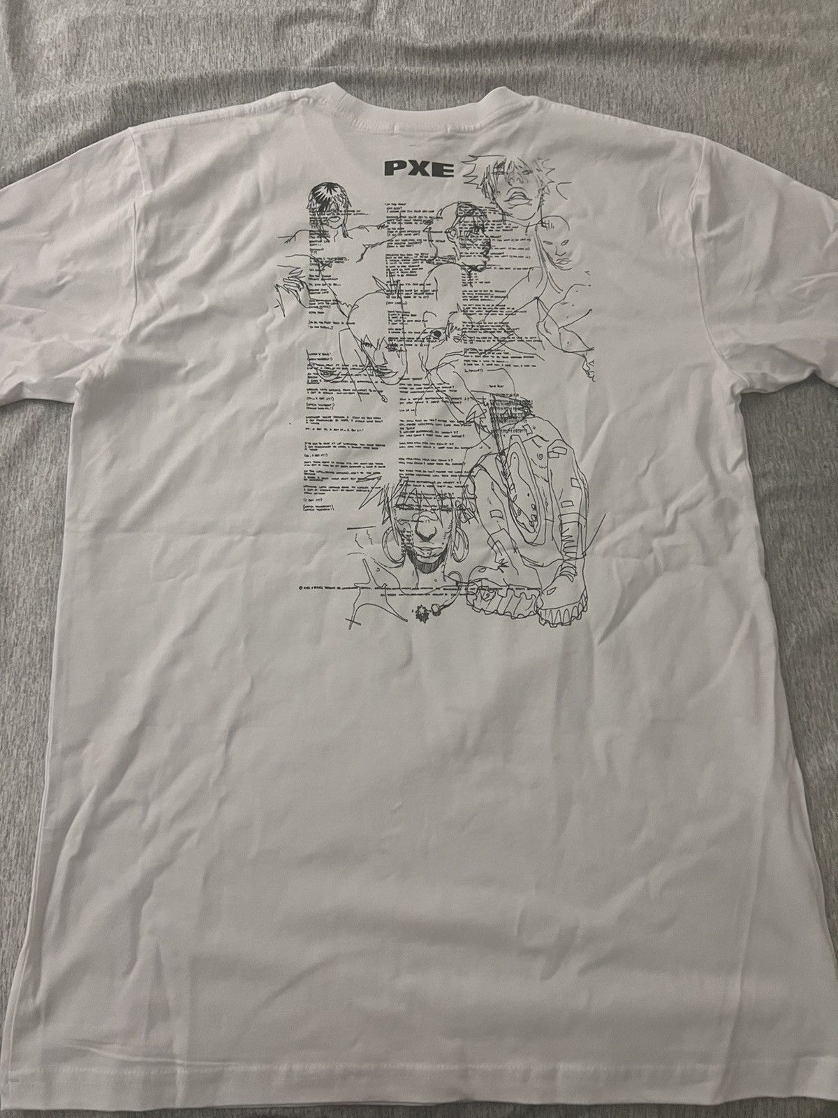 Drain Gang × Sad Boys Sbe Merch Ecco2k PXE IN THE FLESH T-SHIRT White ...