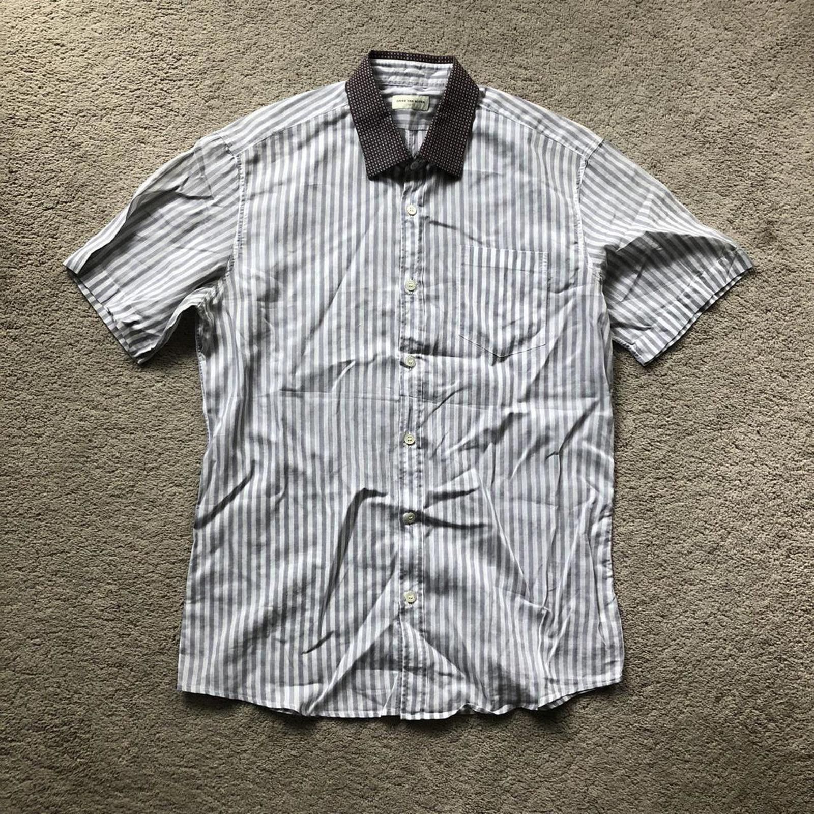 Dries Van Noten Dries Van Noten Striped Short Sleeve Button Up Shirt Size US M / EU 48-50 / 2 - 1 Thumbnail