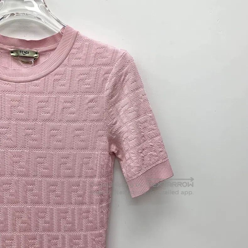Fendi Fendi Pink Logo Letter Jacquard Full Print Cotton Crewneck Size XS / US 0-2 / IT 36-38 - 3 Thumbnail