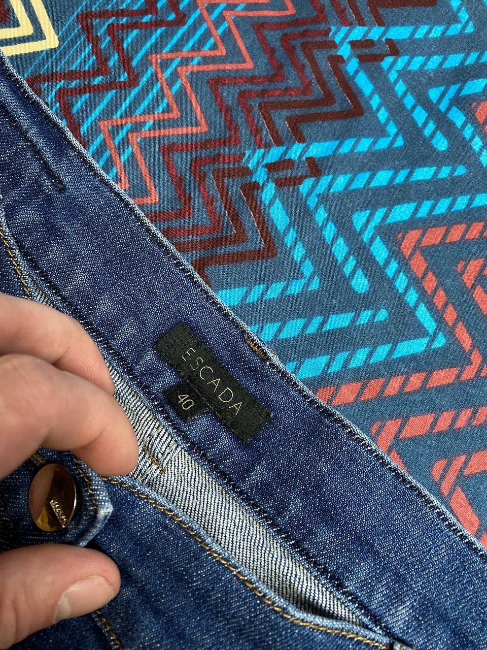 Escada × Vintage Escada Distressed Denim Pant Size US 40 / EU 56 - 2 Thumbnail