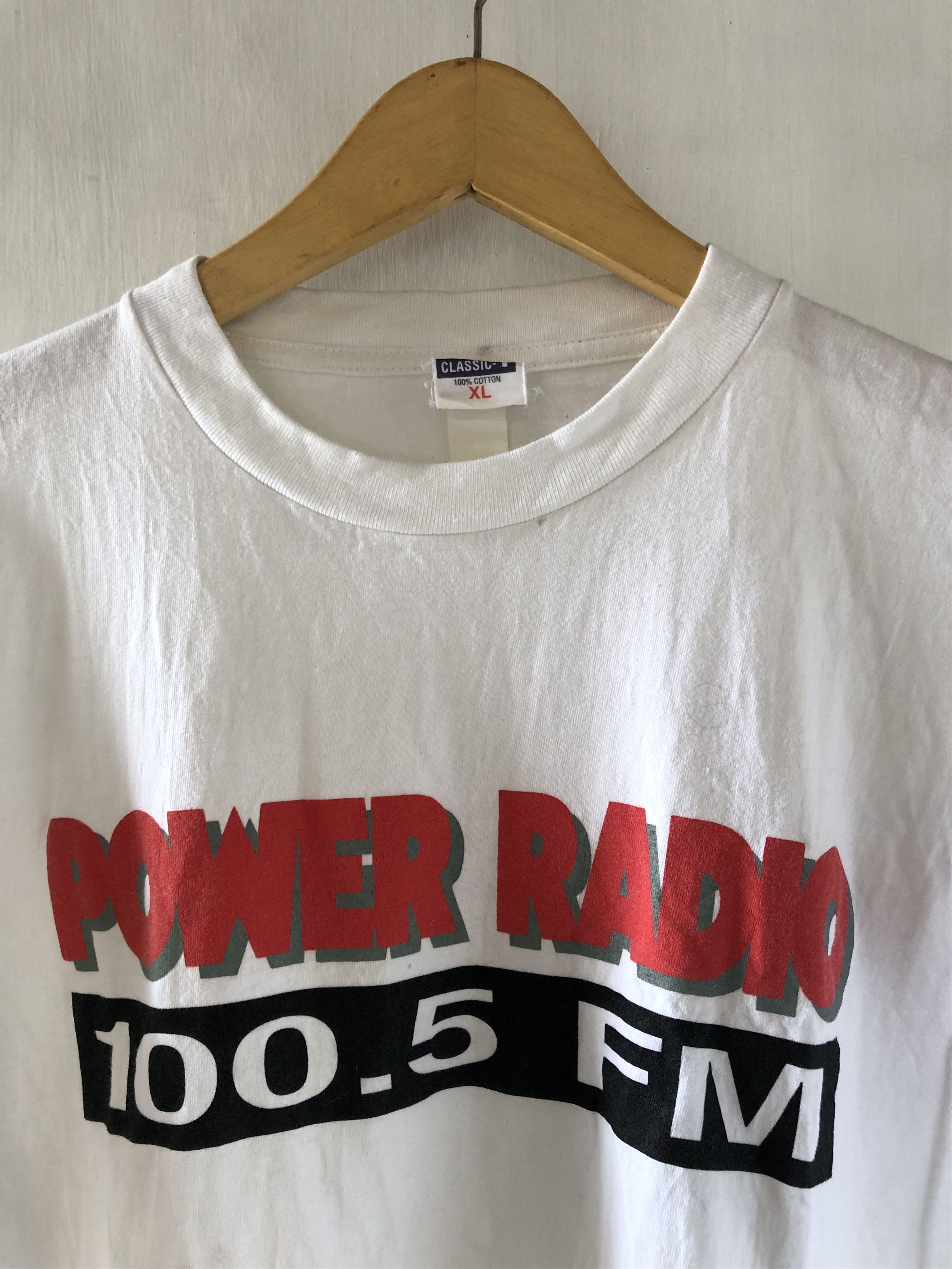 Vintage Vintage 90s Promo Tee Power Radio 100.5 FM Single Stitch Size US XL / EU 56 / 4 - 2 Thumbnail