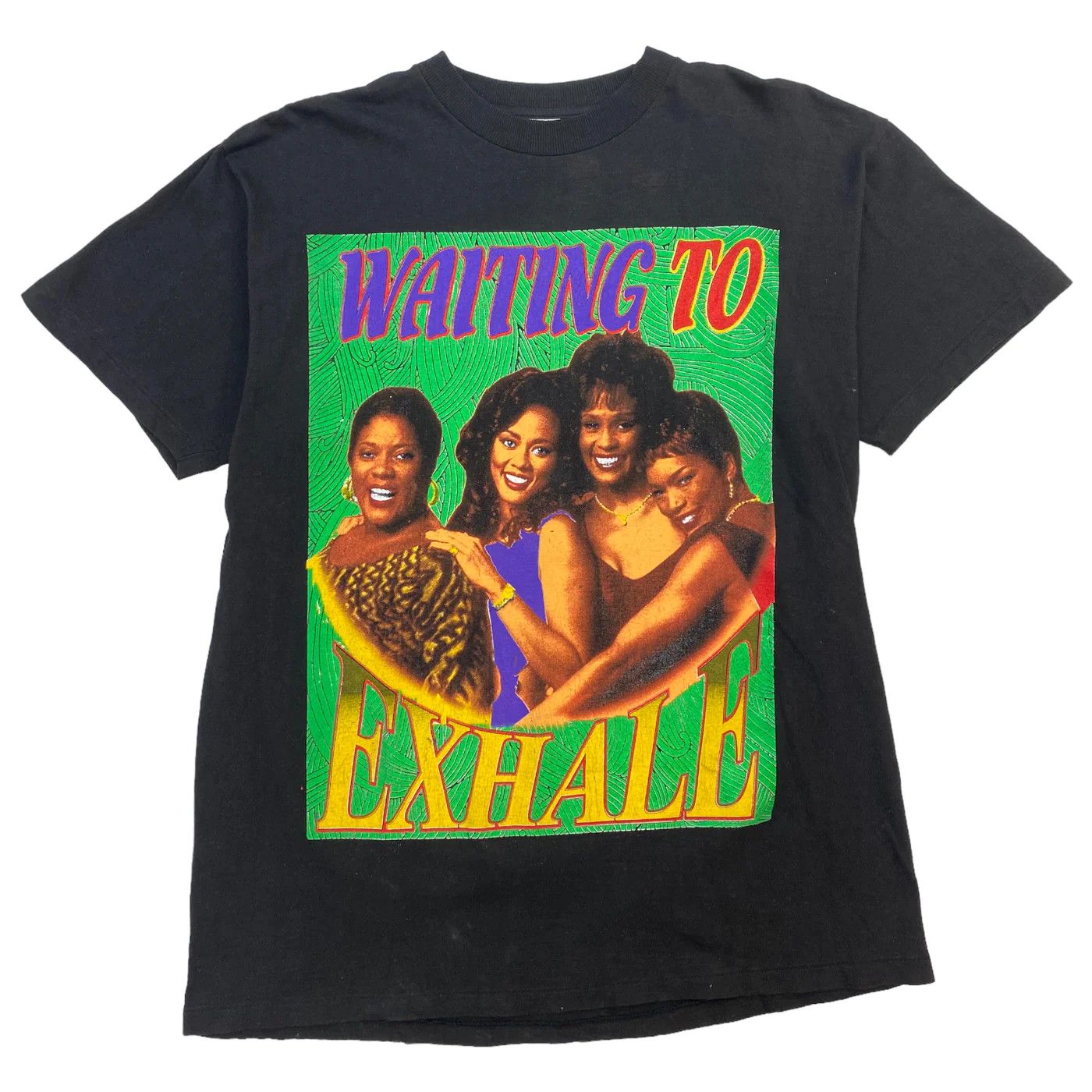 Image of Vintage Waiting To Exhale Whitney Houston Rap T-Shirt in Black, Men's (Size XL)