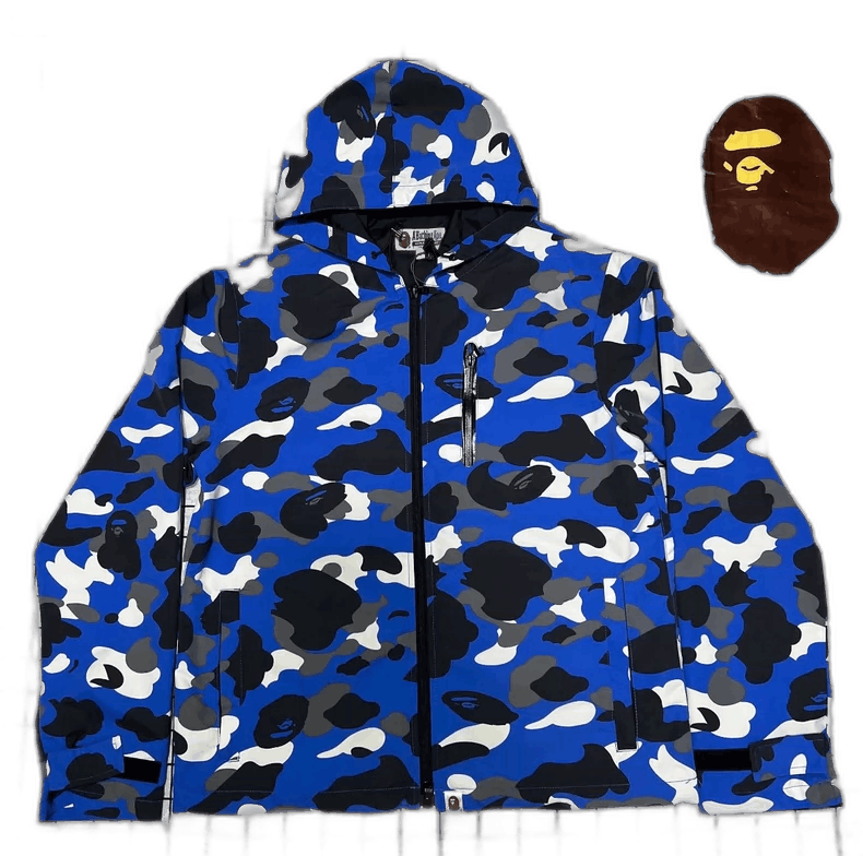 Bape Bape Blue Camouflage Rain Jacket with Tags Size US M / EU 48-50 / 2 - 1 Thumbnail