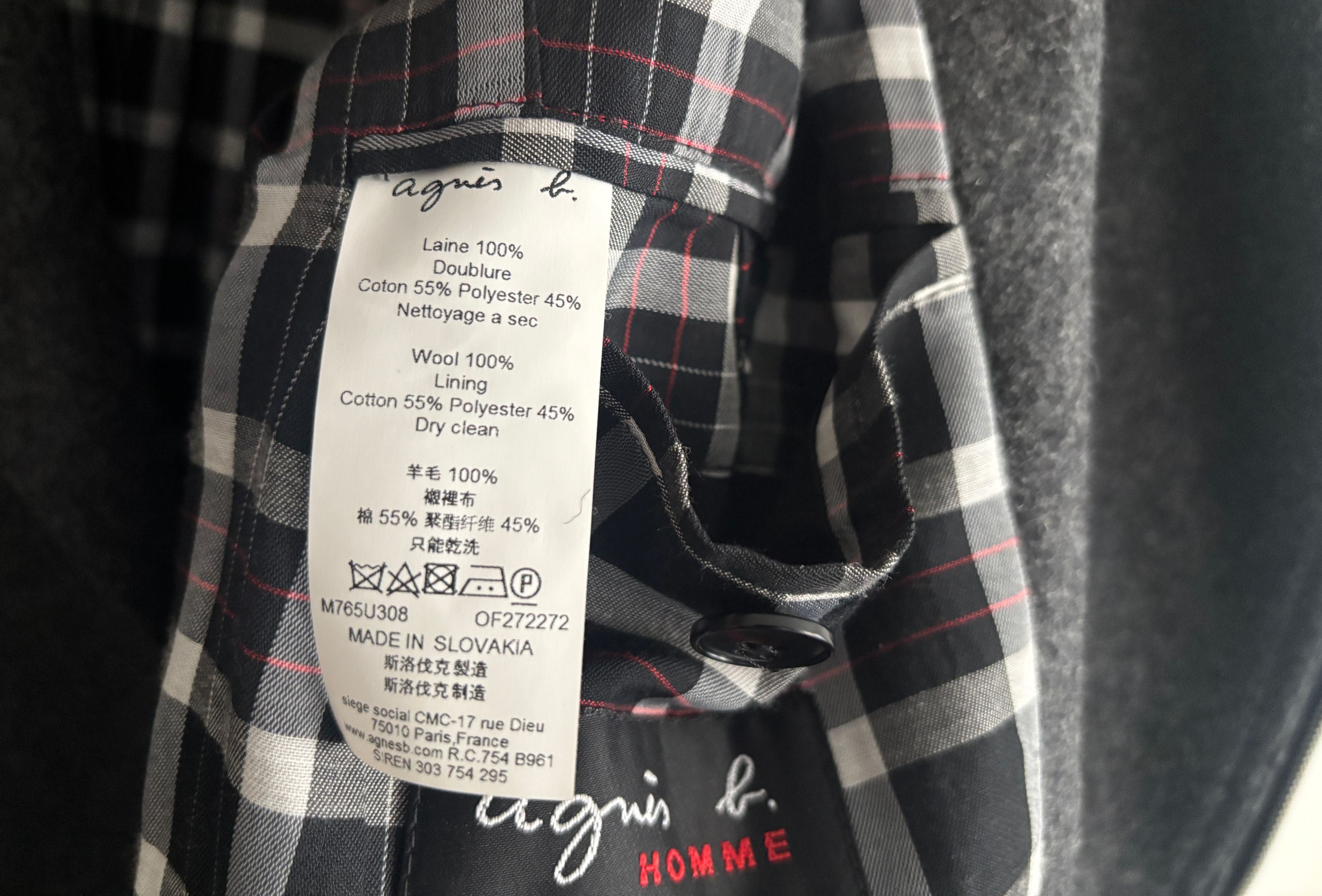 agnes b. Grey Wool Zip Pea Coat Rider's Jacket Small - Medium Size US M / EU 48-50 / 2 - 10 Thumbnail