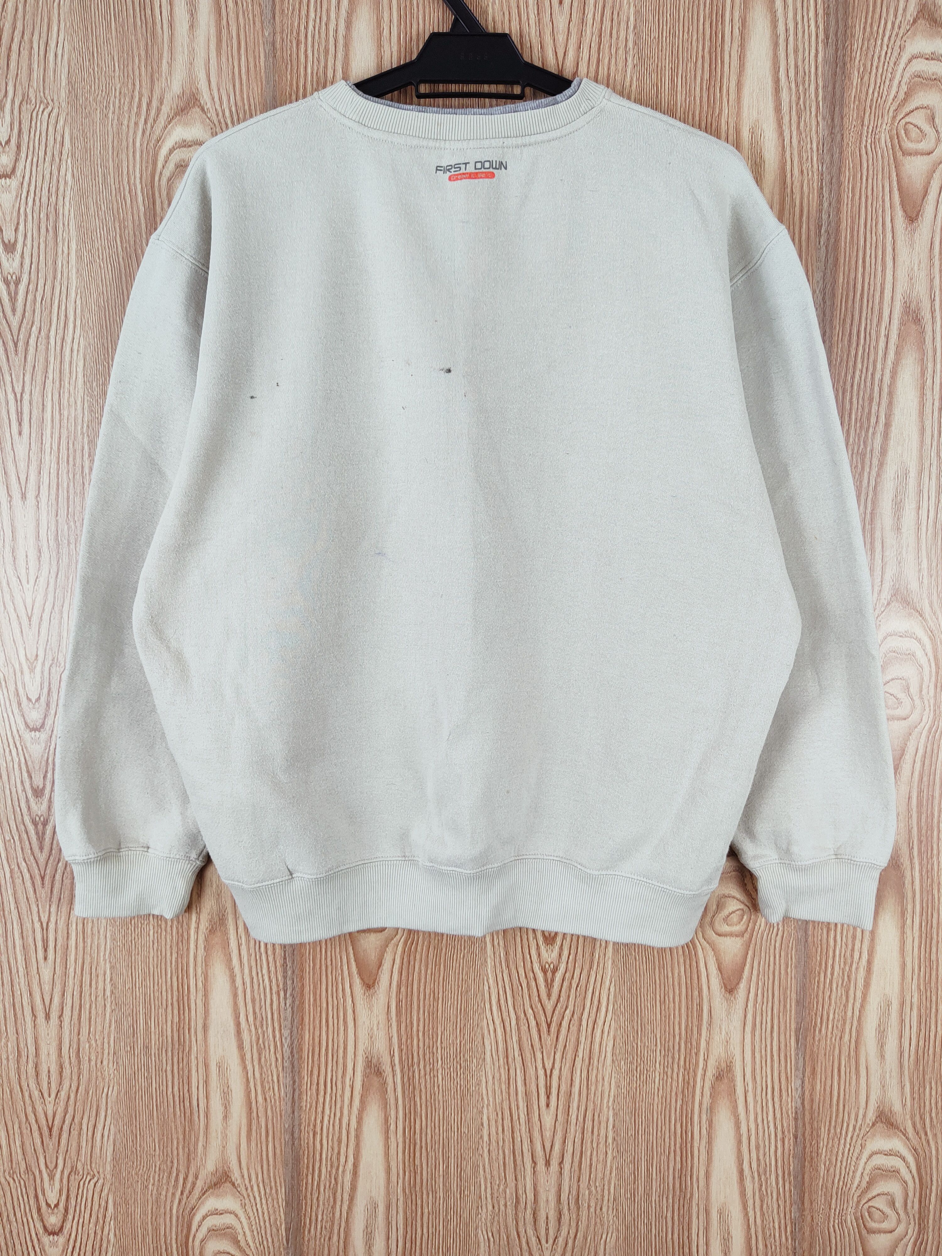 Japanese Brand × Vintage Vintage 💥 First Down Ivory Sweatshirts (nice material) Size L / US 10 / IT 46 - 8 Thumbnail