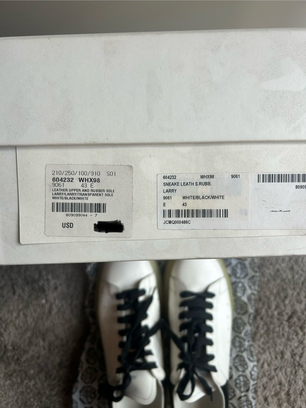 Alexander McQueen Alexander McQueen B&W Transparent Sole Sneakers Size US 10.5 / EU 43-44 - 10 Thumbnail