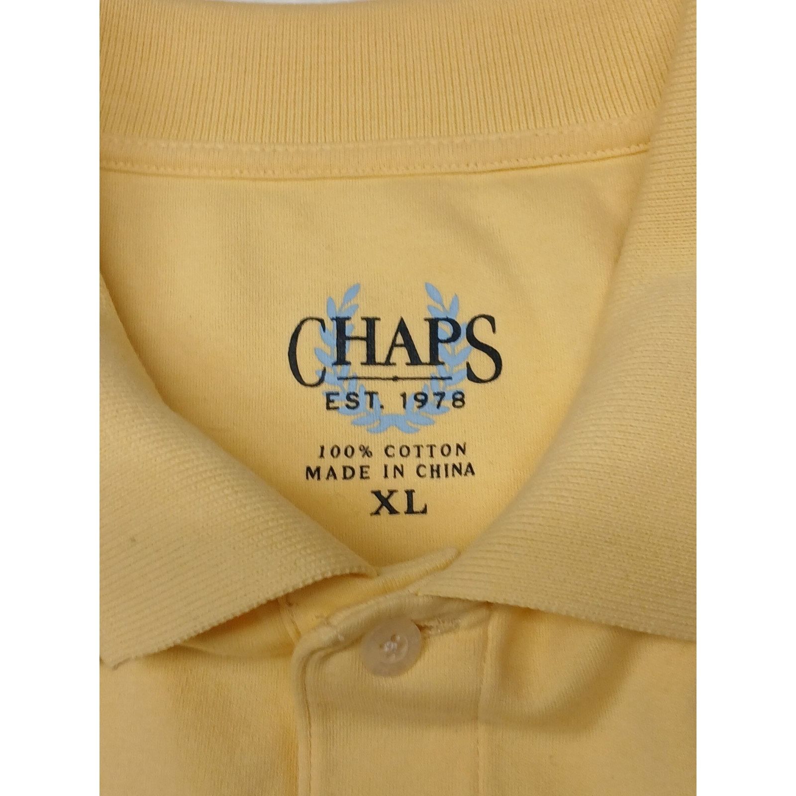 Chaps Chaps (XL) Yellow Button Golf Soft Polo Shirt Size US XL / EU 56 / 4 - 4 Thumbnail