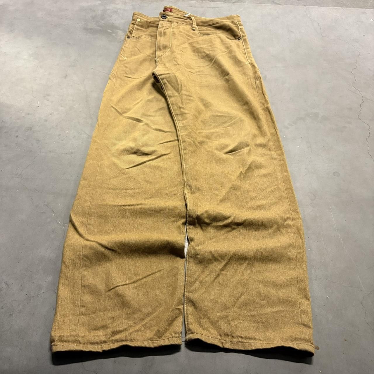 Sean John Vintage Y2K/2000s Super Baggy Wideleg Sean John Tan Denim Jeans! Size US 40 / EU 56 - 3 Thumbnail