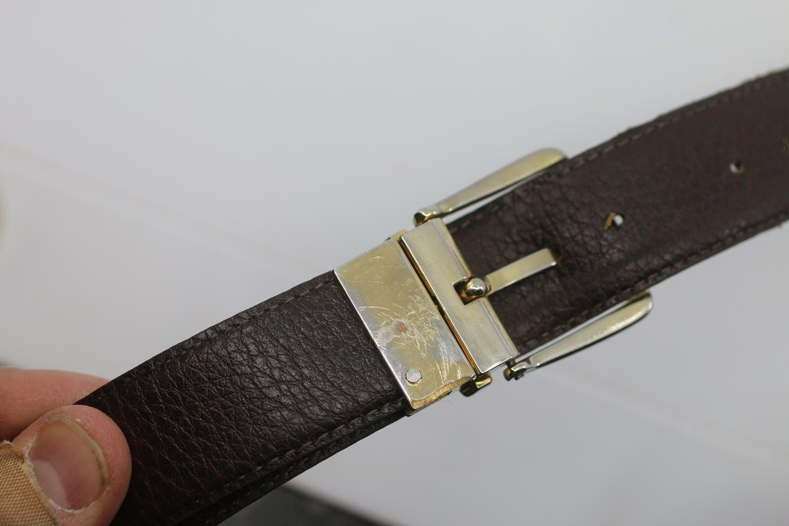 The Unbranded Brand Unisex Black Leather Belt Silver Tone Buckle Classic Style Size ONE SIZE - 6 Thumbnail
