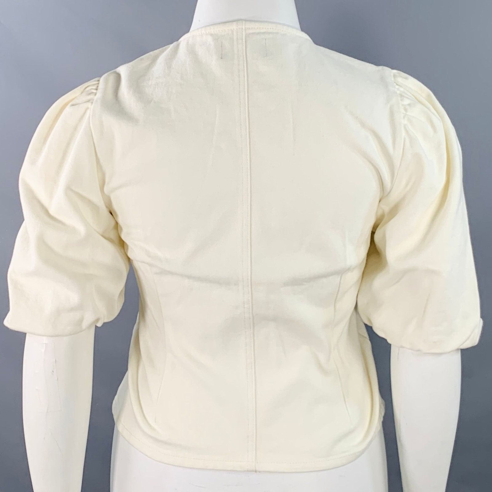 Other PIECES Size L Cream Cotton Twill Snaps Cape Size L / US 10 / IT 46 - 3 Thumbnail