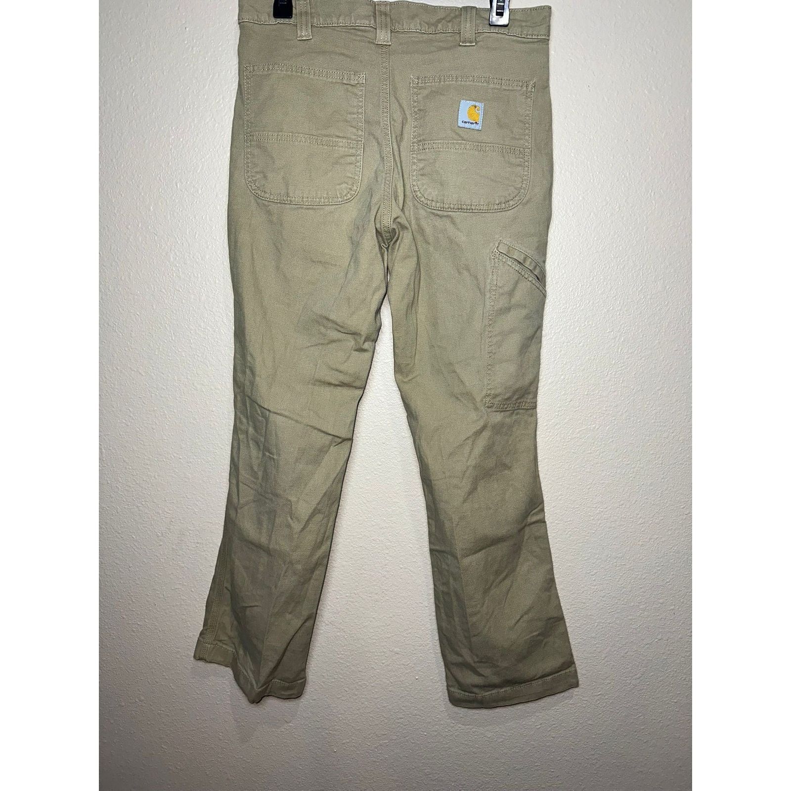 Carhartt 👖 Carhartt Men Relaxed Fit Khaki Cotton Canvas Pants 32x30 Size US 32 / EU 48 - 2 Thumbnail
