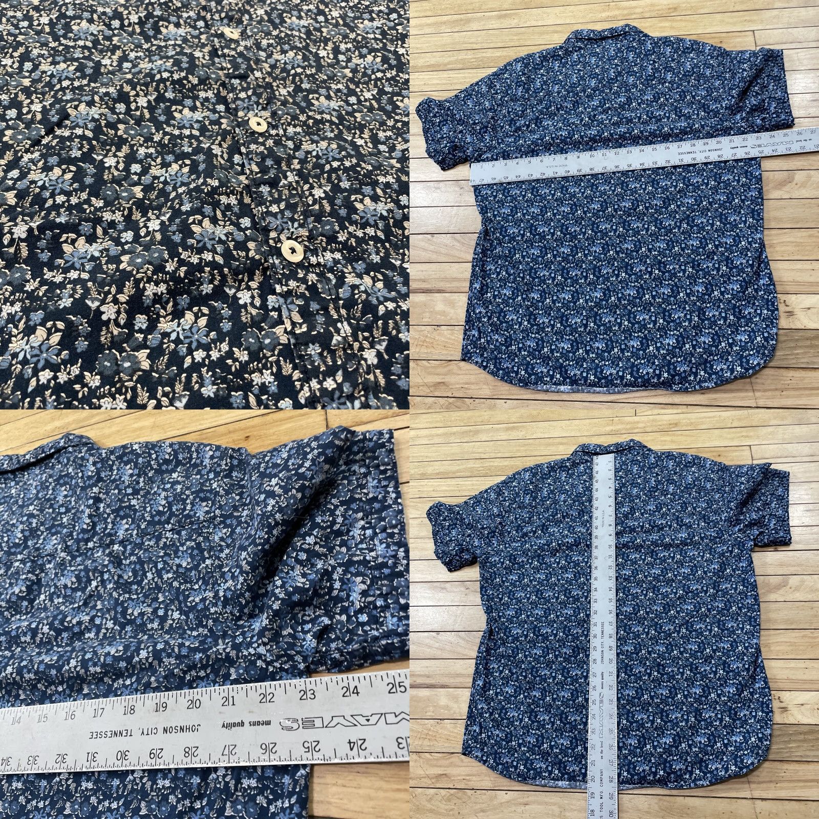 Vintage VINTAGE Michael Brandon Button Shirt Men L Blue Floral Preppy Nature Casual Spread Large Size US L / EU 52-54 / 3 - 8 Thumbnail