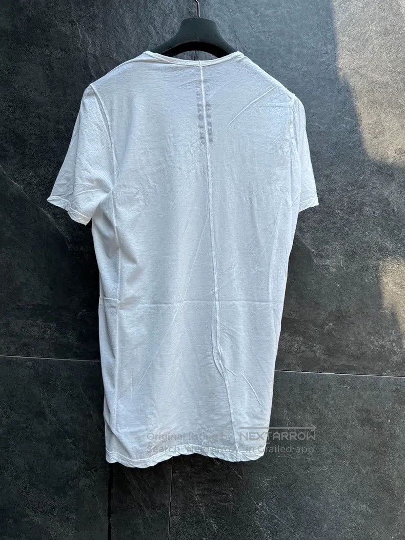 Rick Owens RICK OWENS White cotton knit basic short-sleeved T-shirt Size US S / EU 44-46 / 1 - 4 Thumbnail