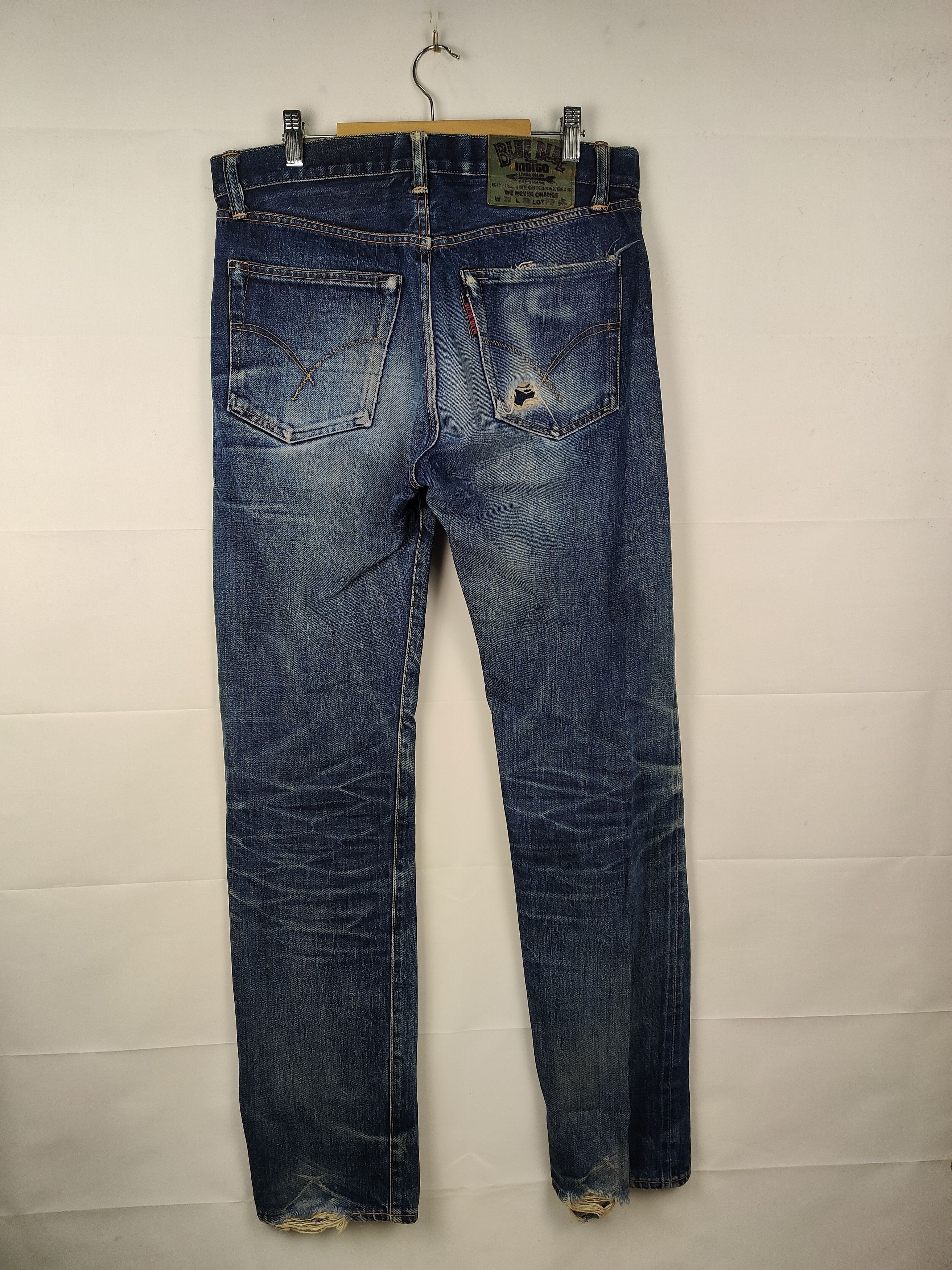 Blue Blue Japan Vintage Blue Blue Japan Indigo Selvedge Denim Pant Size US 32 / EU 48 - 6 Thumbnail