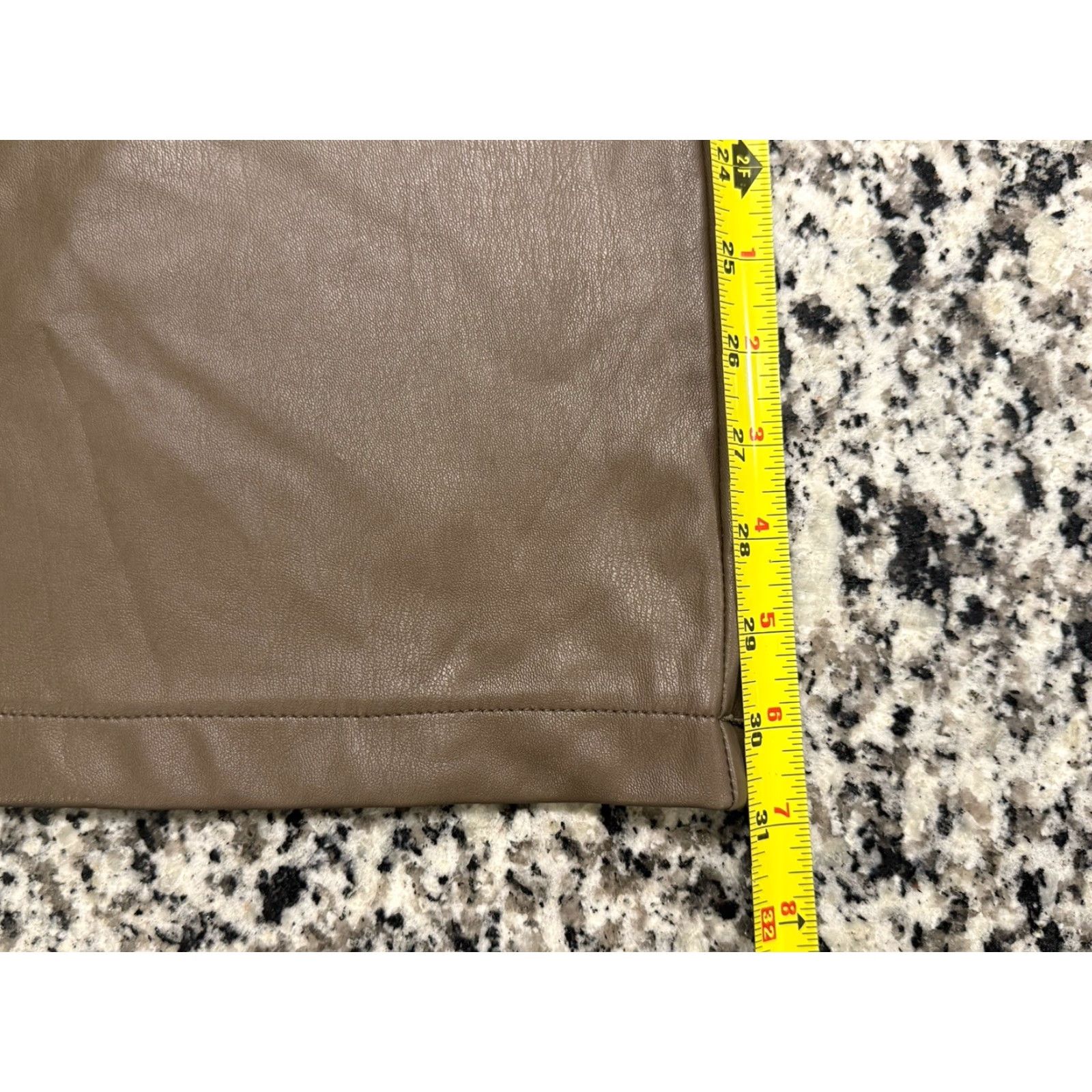 Anthropologie Anthropologie Maeve Junie Pants Size 6 Womens Wide-Leg High Rise Faux Leather Brown Size 28" / US 6 / IT 42 - 4 Thumbnail