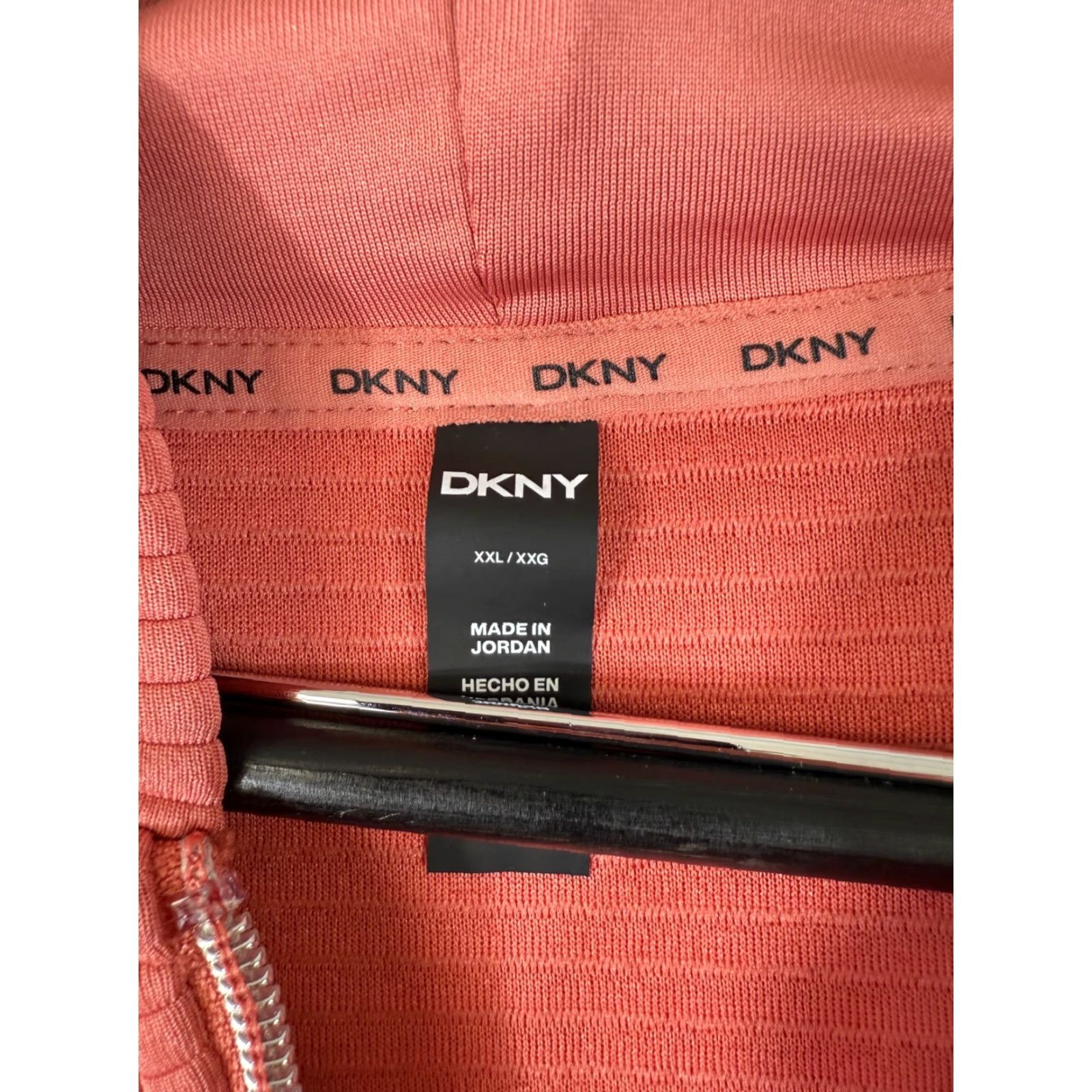 DKNY DKNY Ottoman Full Zip Hoodie Womens 2XL Faded Rose Ribbed Drawstring Outdoor NWT Shirt, Hoodie, DKNY, Women's, 2XL, Pink, Olive? Size XXL / US 16-18 / IT 52-54 - 6 Thumbnail