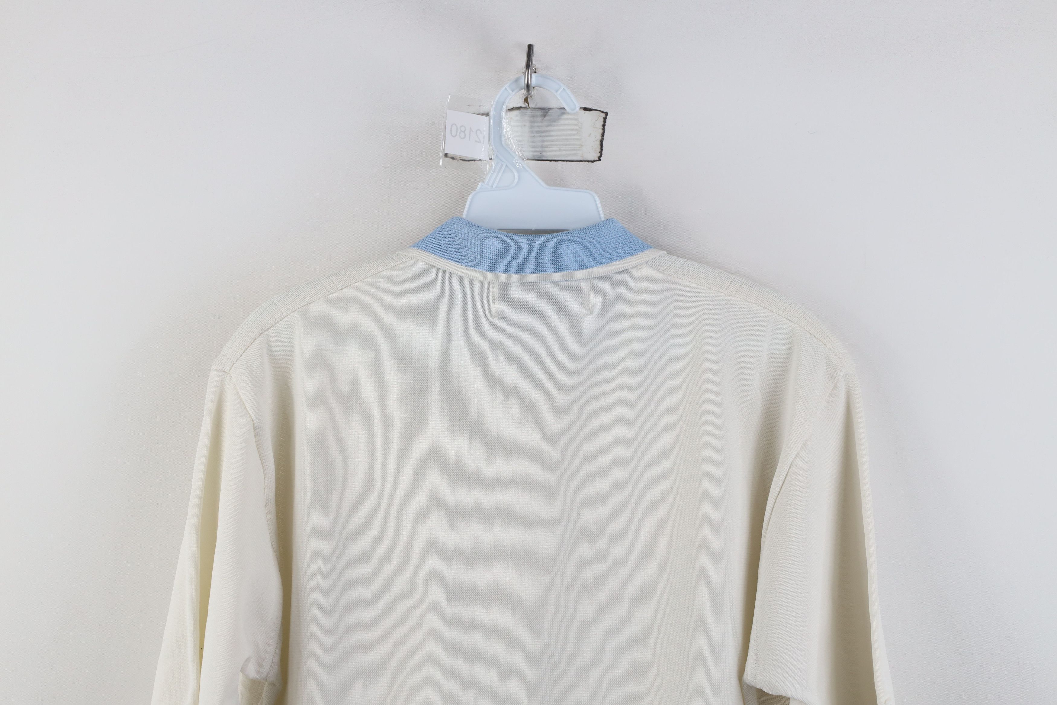 Vintage Vintage 60s 70s Rockabilly Knit Half Zip Pullover Polo Shirt Size US L / EU 52-54 / 3 - 11 Thumbnail
