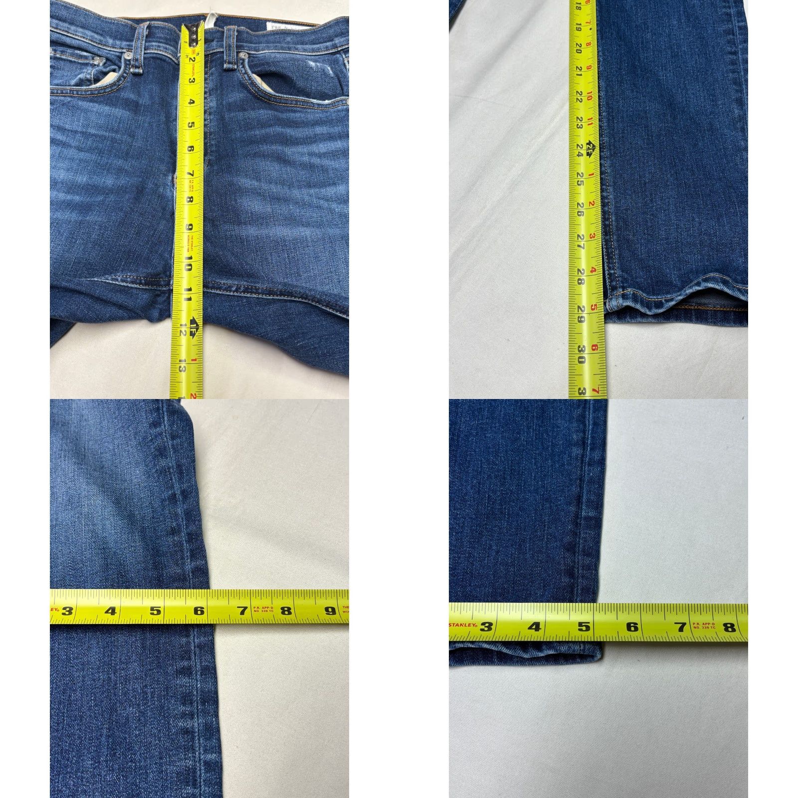 Rag & Bone Rag & Bone Jeans Elton High Rise Skinny Womens 27x29 Blue Distressed 5-Pocket Denim Slim Stretch Wool? Size 27" / US 4 / IT 40 - 9 Thumbnail
