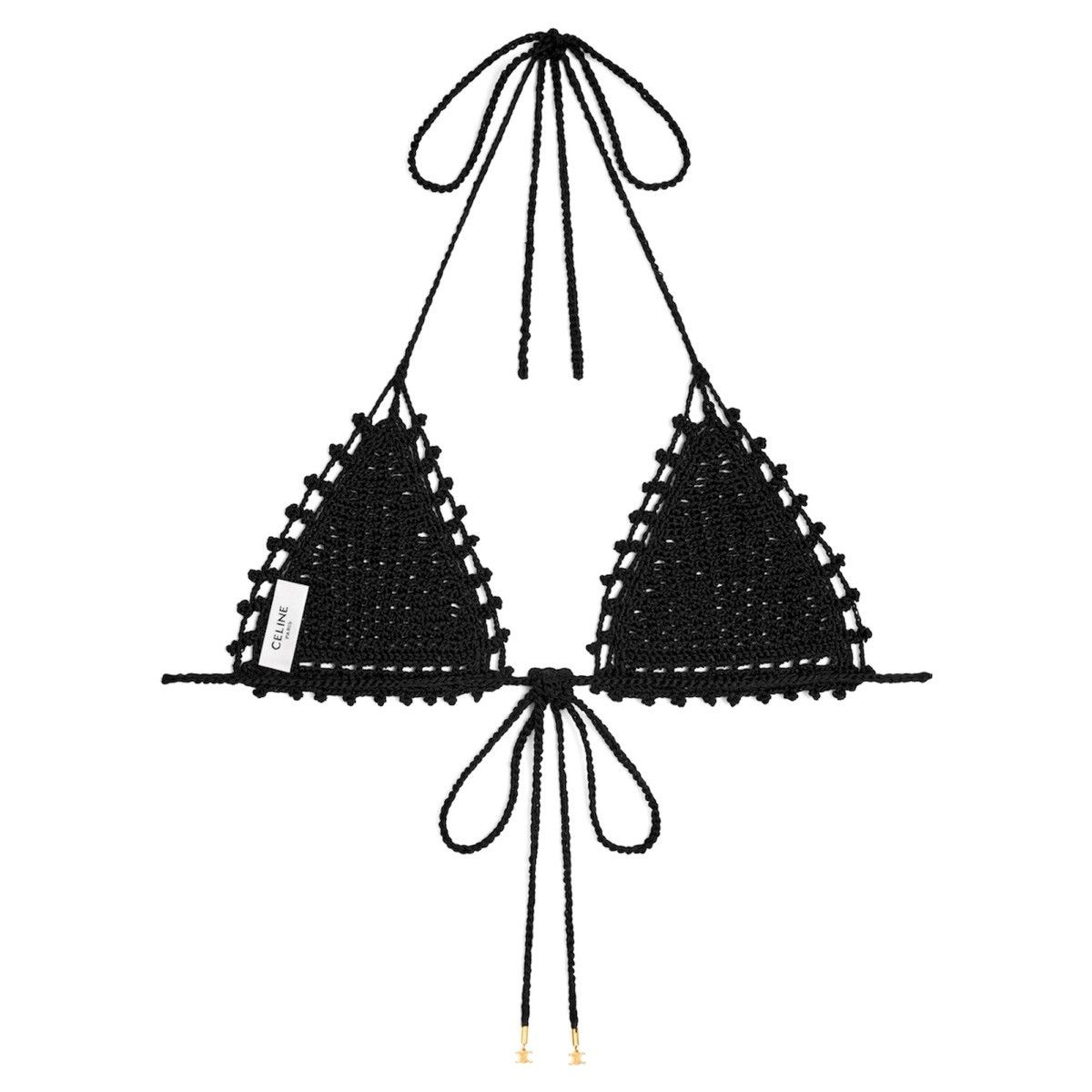 Celine 2AJ93970U.38NO Triomphe Triangle Top in Hand-Crocheted Cotto Size S / US 4 / IT 40 - 3 Thumbnail