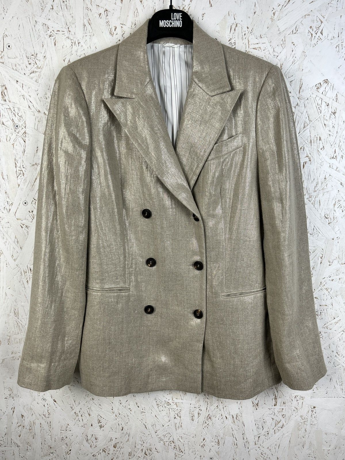 Brunello Cucinelli Brunello Cucinelli Shiny Lino Blazer Jacket Size M / US 6-8 / IT 42-44 - 1 Thumbnail