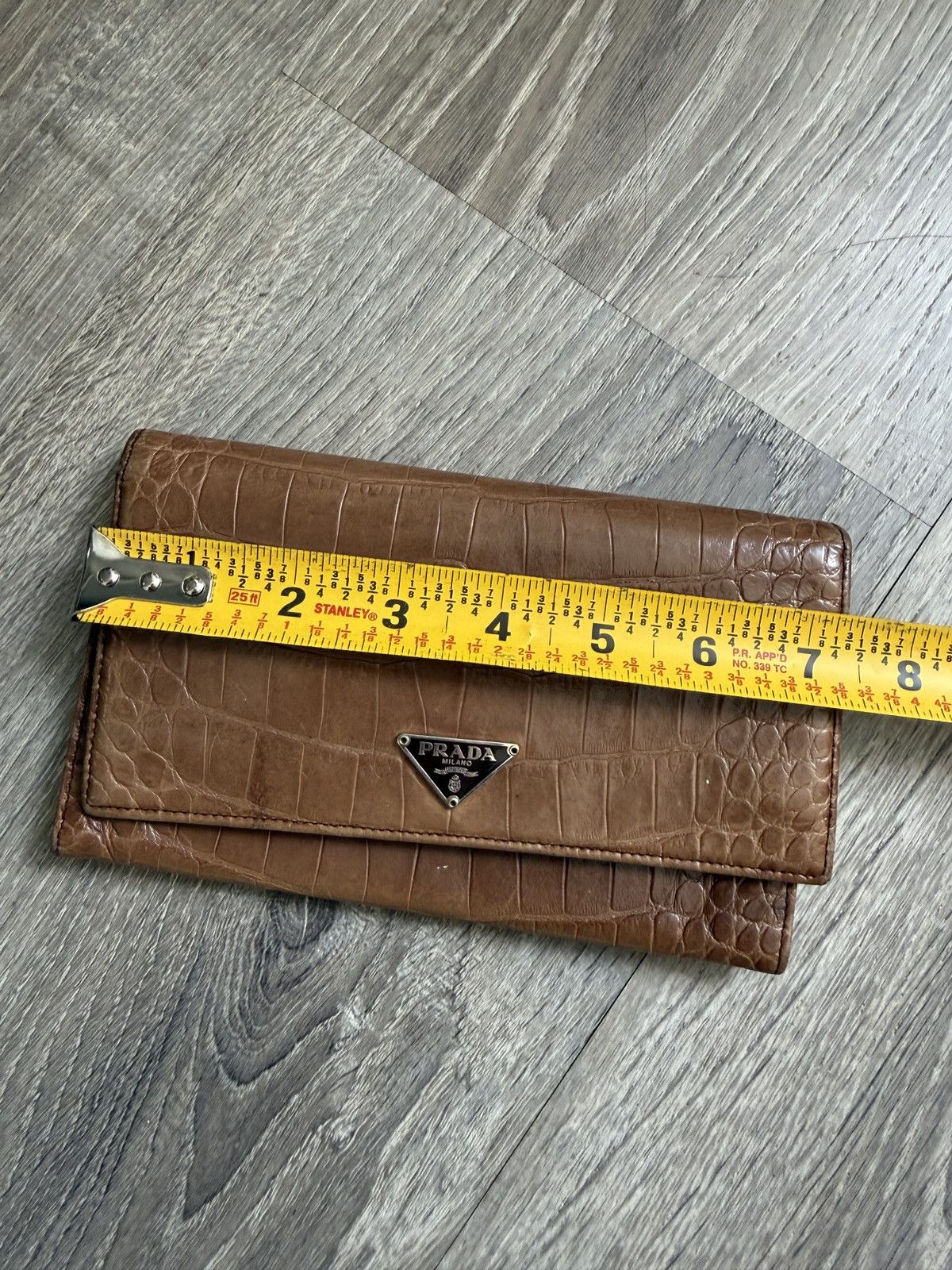 Prada Vintage Prada Crocodile Wallet Size ONE SIZE - 9 Thumbnail