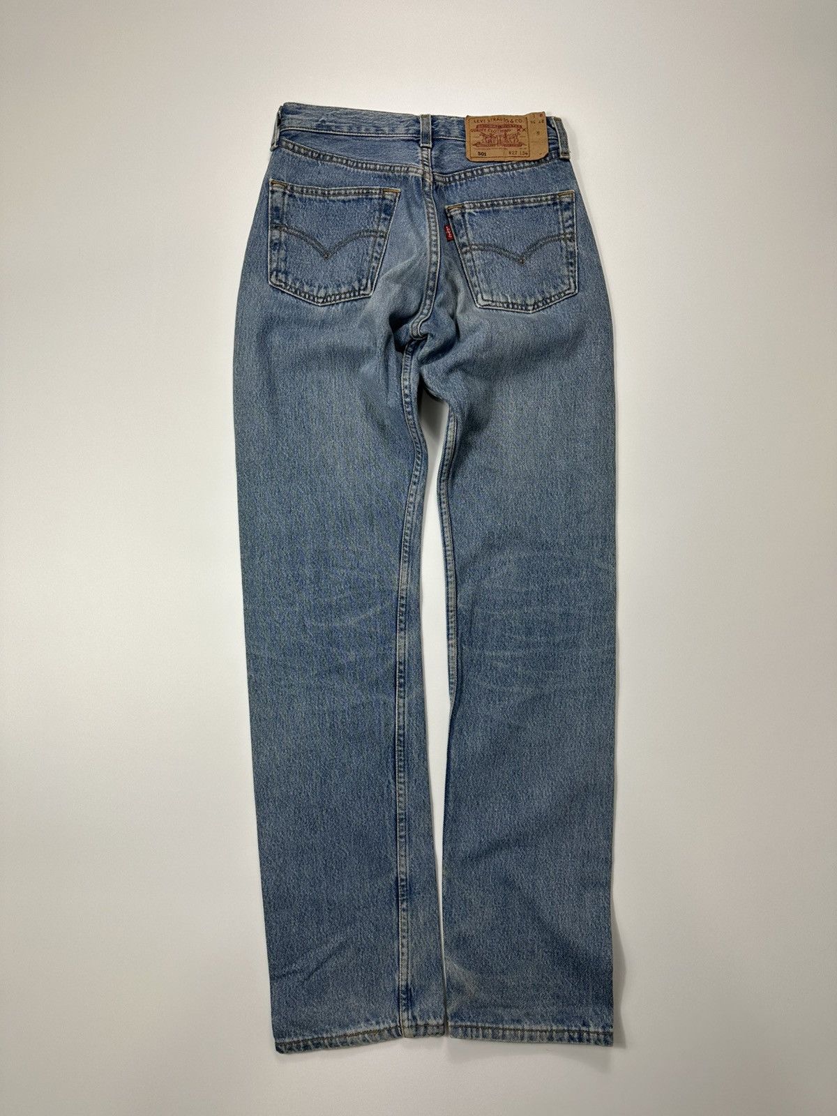 Levi's Vintage 501 Light Blue Jeans W27 L34 Made In Spain Size US 27 - 2 Thumbnail