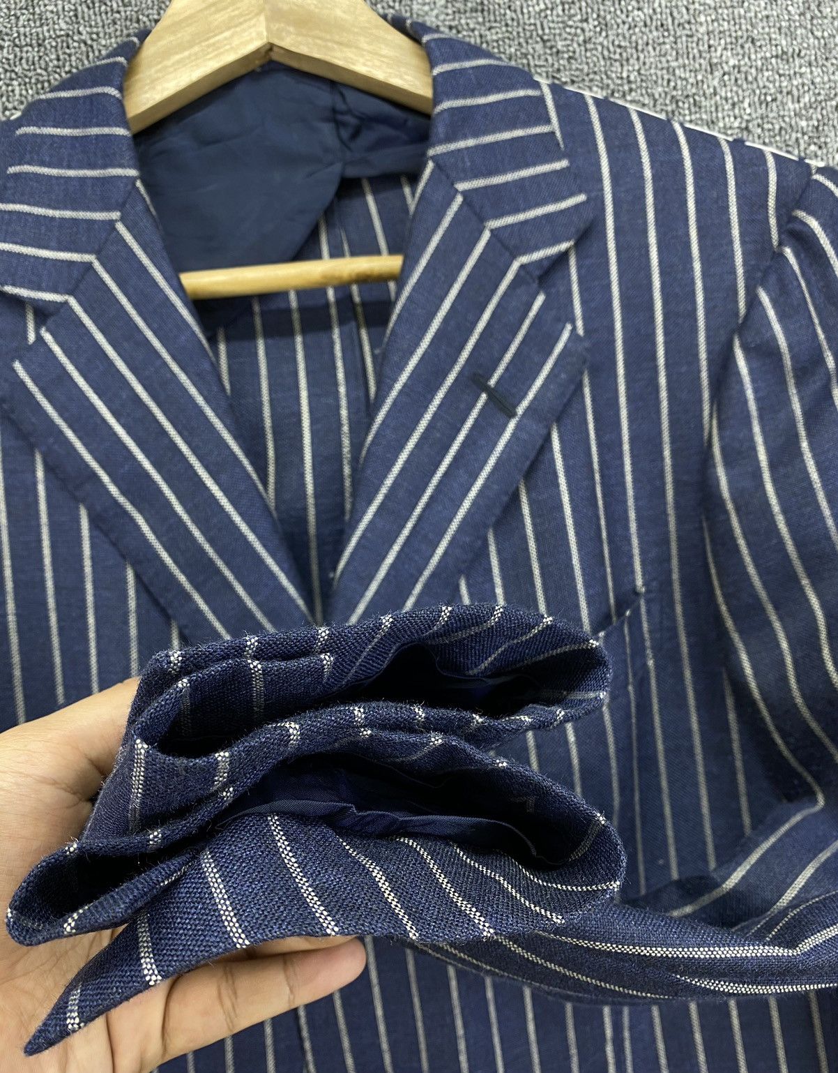Vintage Vintage Gian Franco Homme Striped Coat Jacket Size US M / EU 48-50 / 2 - 12 Thumbnail
