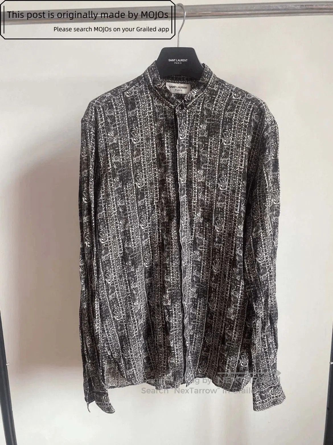 Saint Laurent Paris Sz 38 Saint Laurent Paris 18SS Ethical Pattern Silk Shirt. Size US M / EU 48-50 / 2 - 1 Thumbnail
