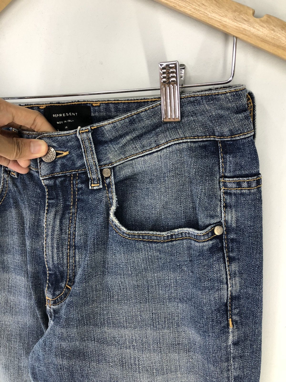 Represent Clo. Represent Destroyer Denim Rockstar Blue Skinny Jeans Size US 28 / EU 44 - 5 Thumbnail