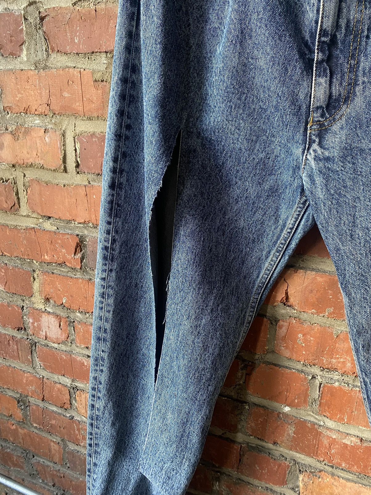 Maison Margiela Galliano for Maison Margiela Slit Belted Denim Jeans Co-ed Size US 34 / EU 50 - 6 Thumbnail