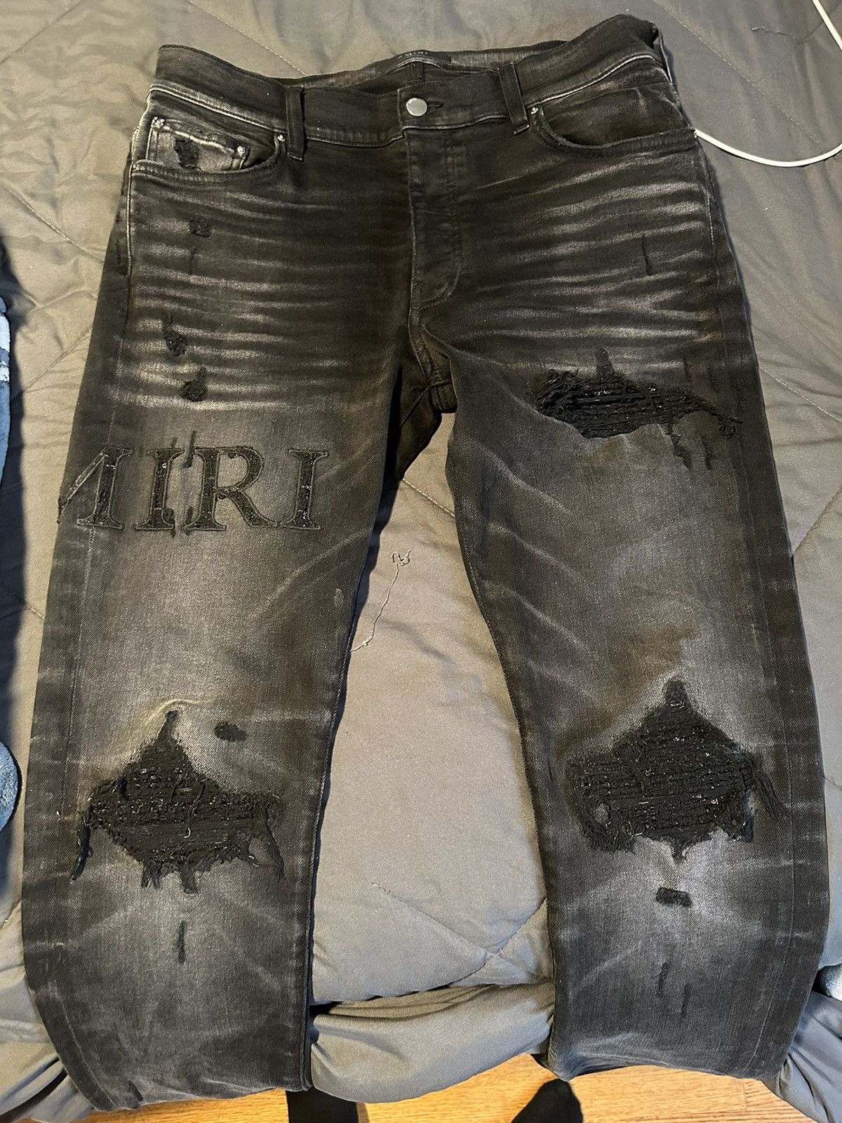 Amiri Amiri boucle logo mx1 jeans Size US 34 / EU 50 - 2 Thumbnail