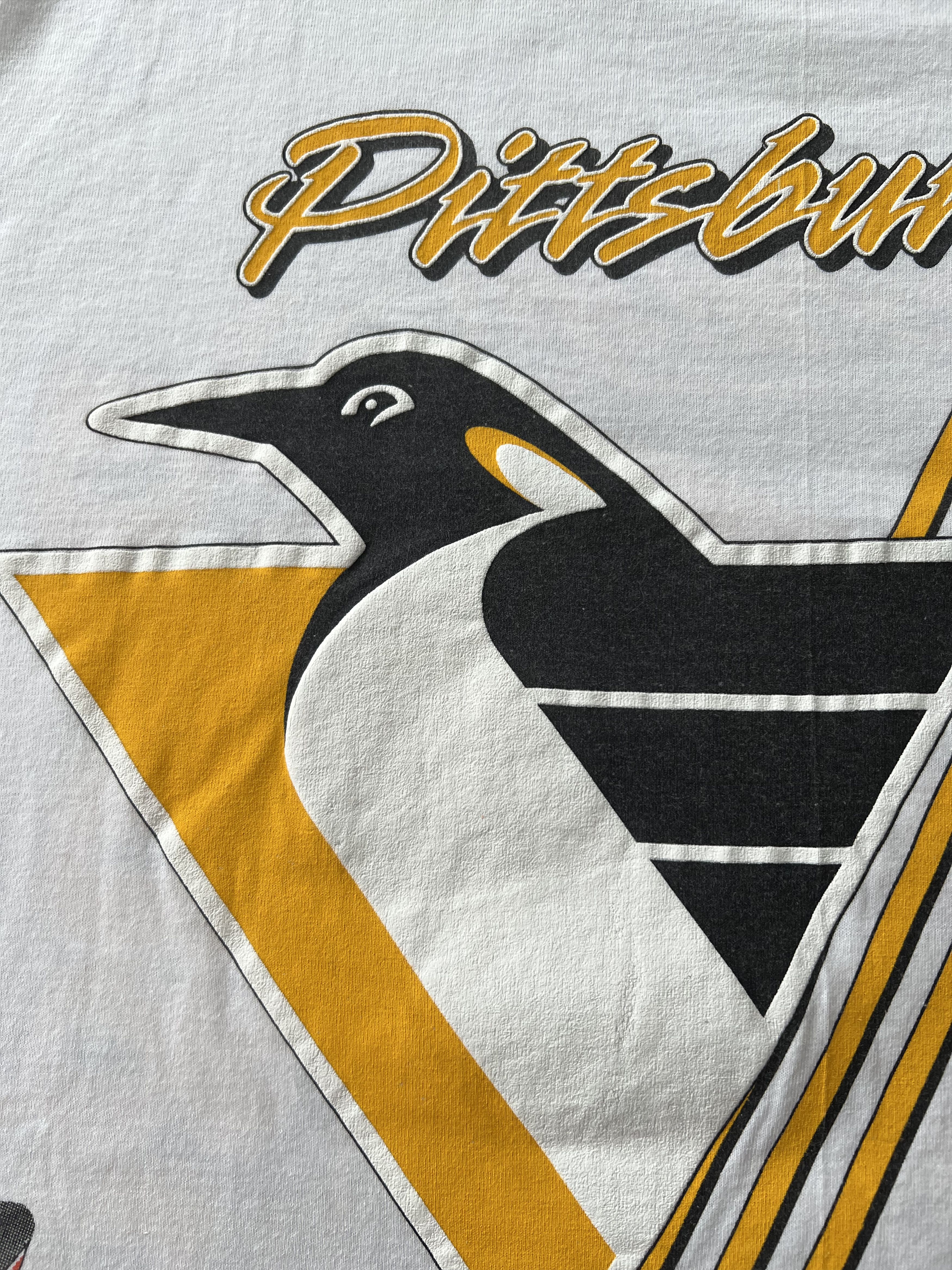 NHL Vintage 1992 Pittsburgh Penguins NHL Hockey White T-shirt Size US XL / EU 56 / 4 - 18 Thumbnail