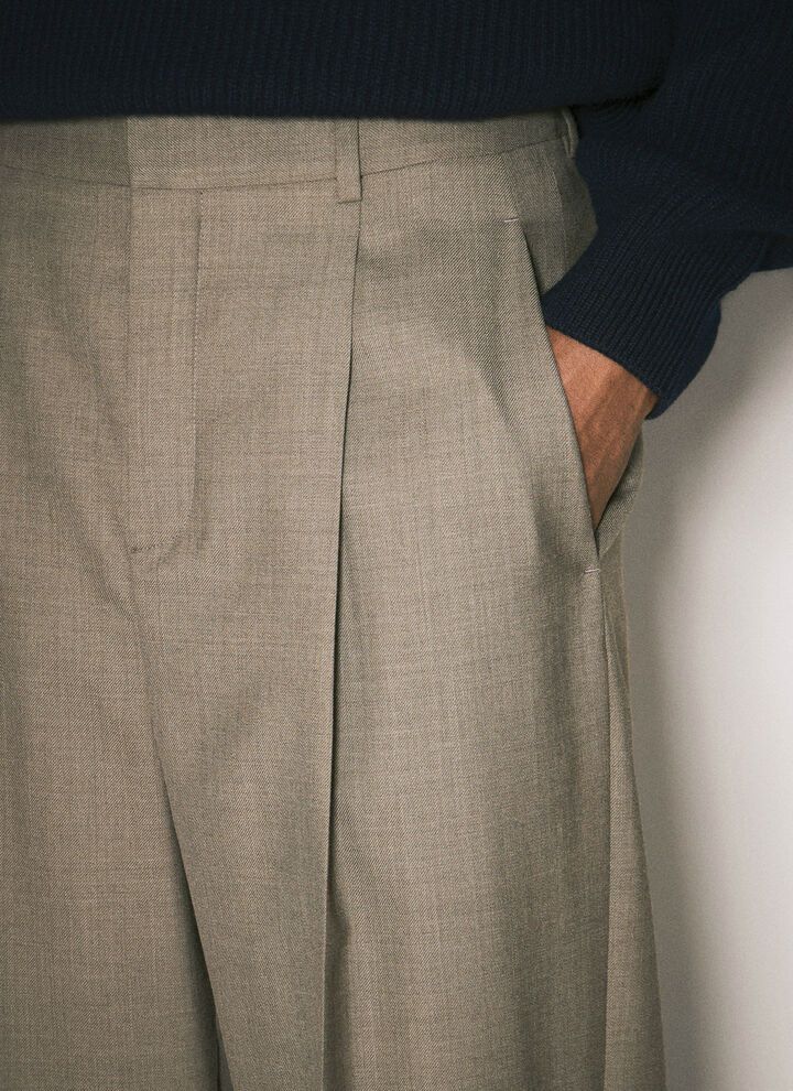 Saint Laurent Paris oc11z1225 796137 Pantalon Droit Taille in Grey Size US 34 / EU 50 - 4 Thumbnail