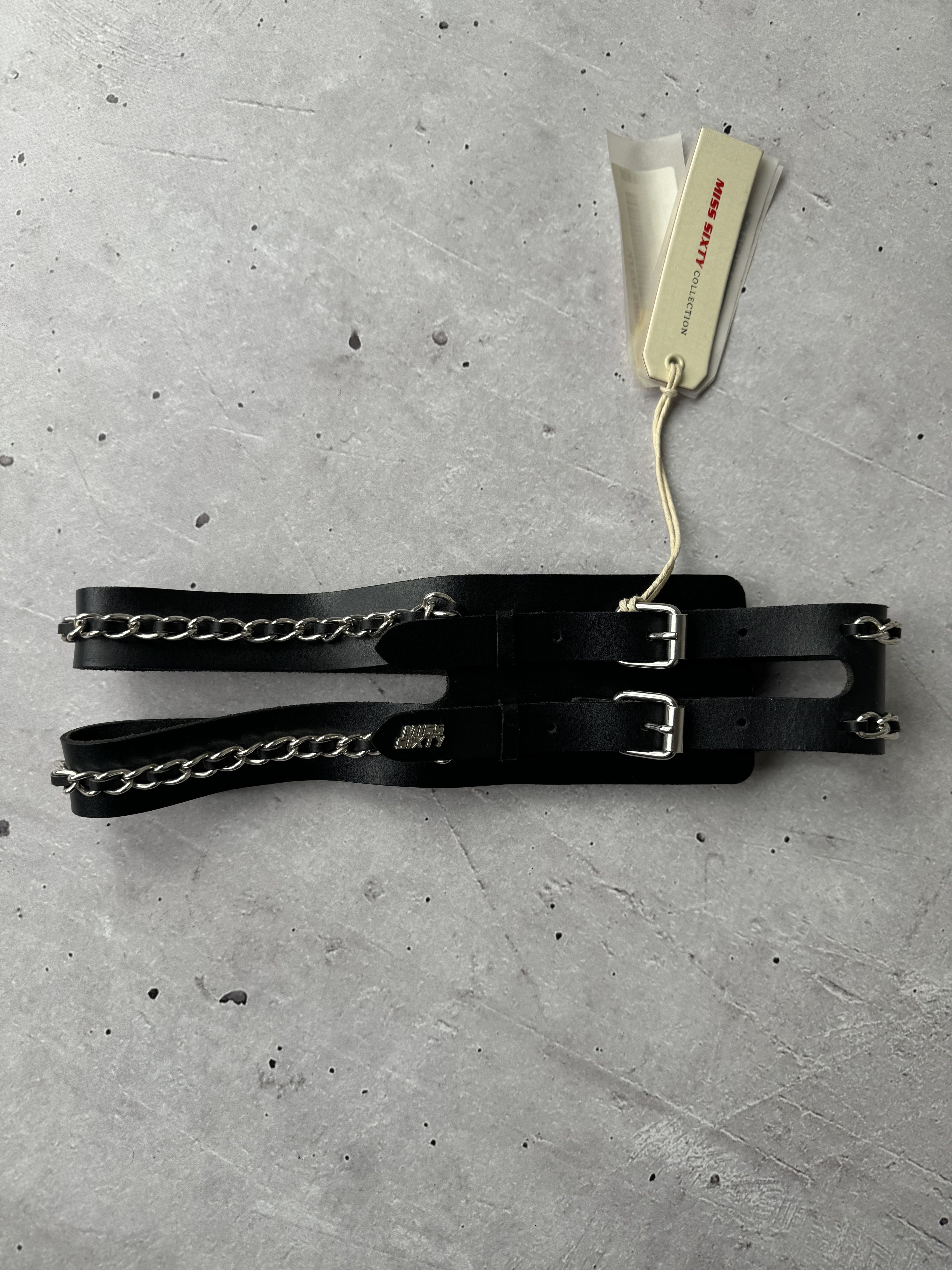 Miss Sixty Miss Sixty Vintage Leather Belt Iron Chain Size ONE SIZE - 3 Thumbnail